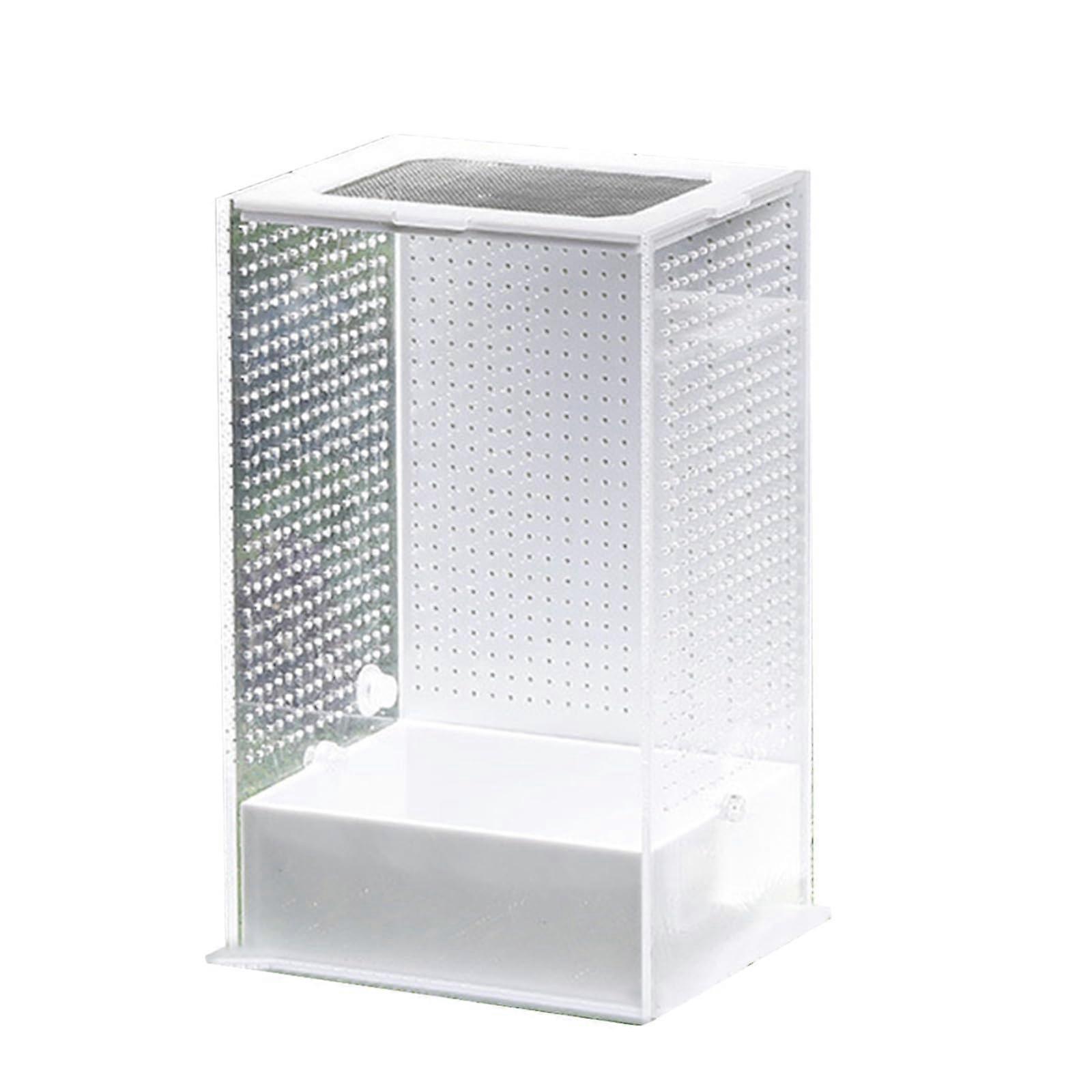Clear Feeding Box Hatching Container With Lid 12x10x20 Size Transparent For Breeding Supplies