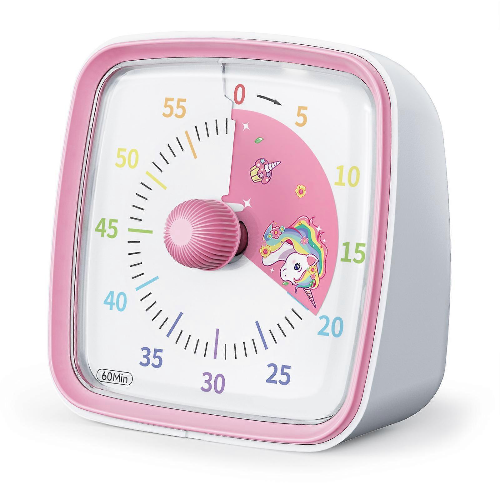 60-Minute Visual Timer with Night Light, Countdown Timer,Pomodoro Timer with Rainbow Pattern for Ki