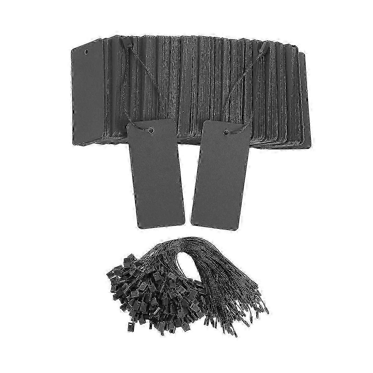 400 Set Black Price Tags with String Gift Tags with Pins Custom Clothing Tags Black Kraft Paper Han