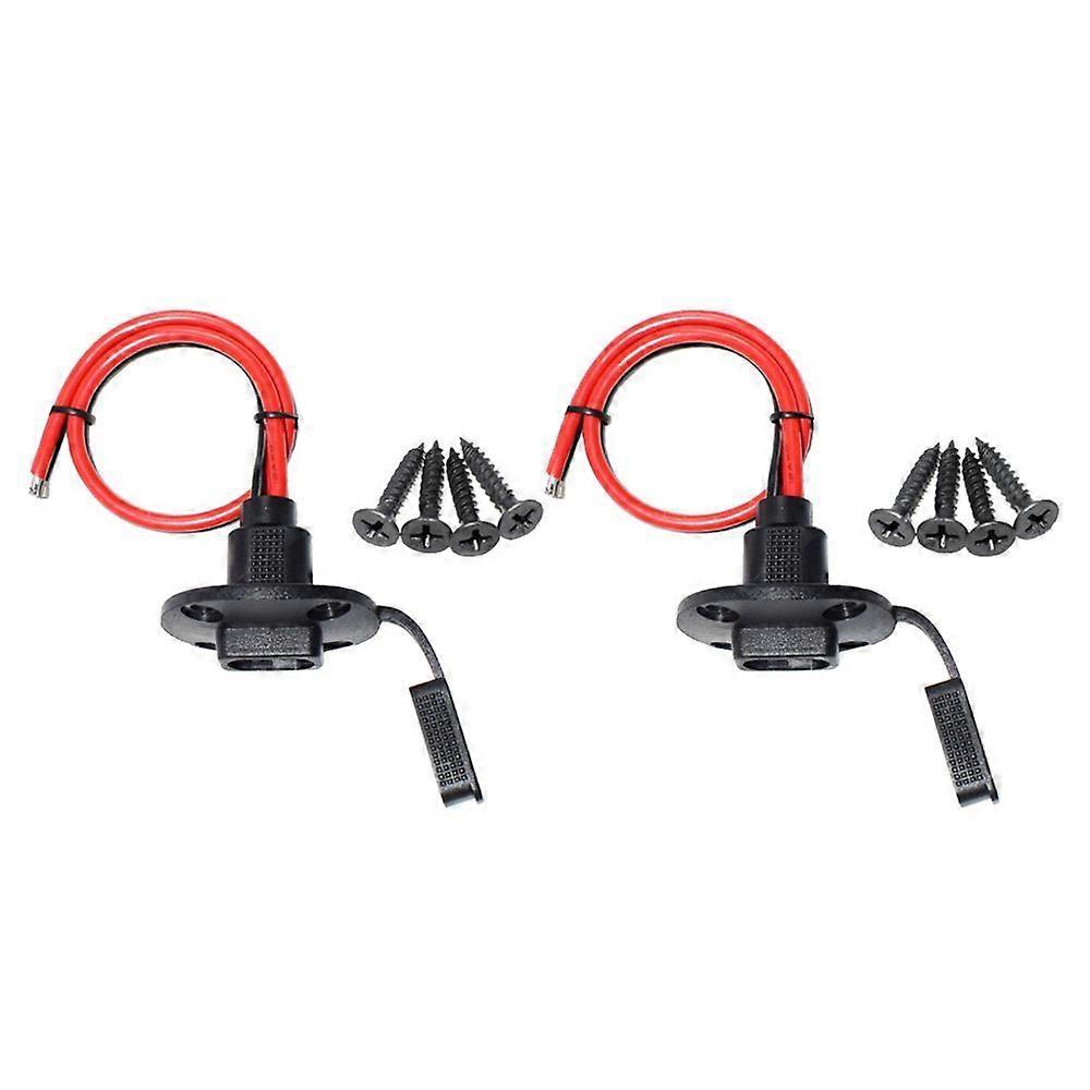 2x Quick Connect 30cm SAE Socket Sidewall Port Cable Connector with 4 Screws