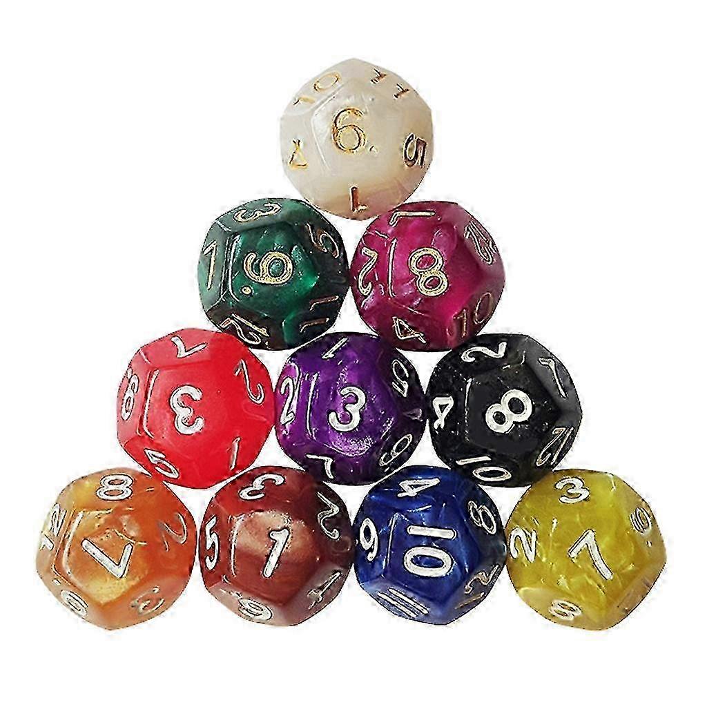 18mm Solid Acrylic Dice Game Props Educational Toys for Children Digital Dice
