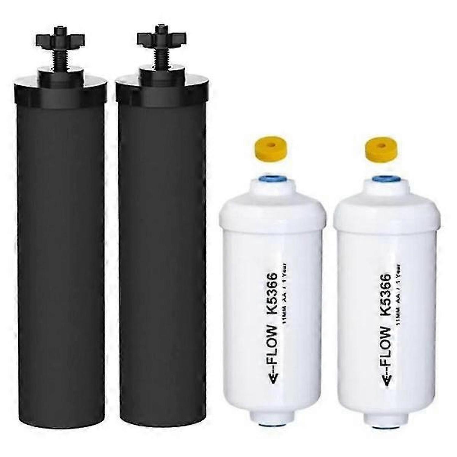 Replacement for 2 and 2 Fluoride Water Filters, compatible with black gravity water filtration system