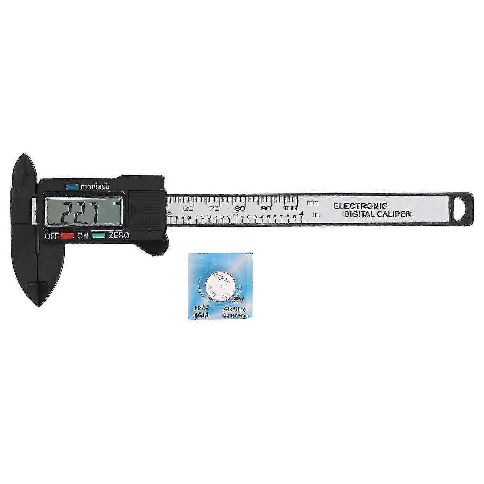 Digital LCD Display Caliper High Accuracy Plastic Carbon Fiber Vernier Scale 0-100mm
