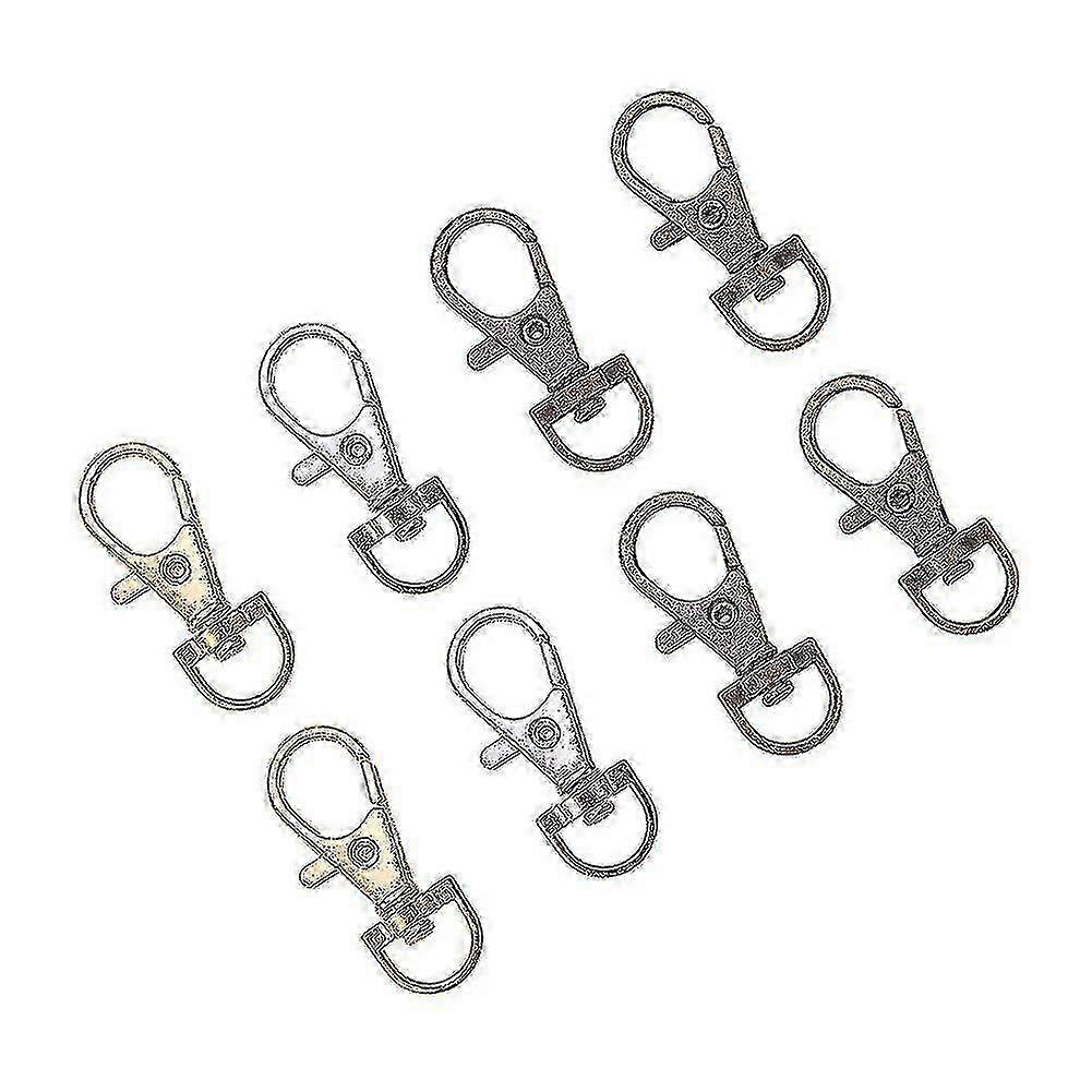 100 Pcs Alloy Swivel Lobster Claw Clasps Lanyard Clips Swivel Snap Hooks For Key Split Ring, Mixed Color
