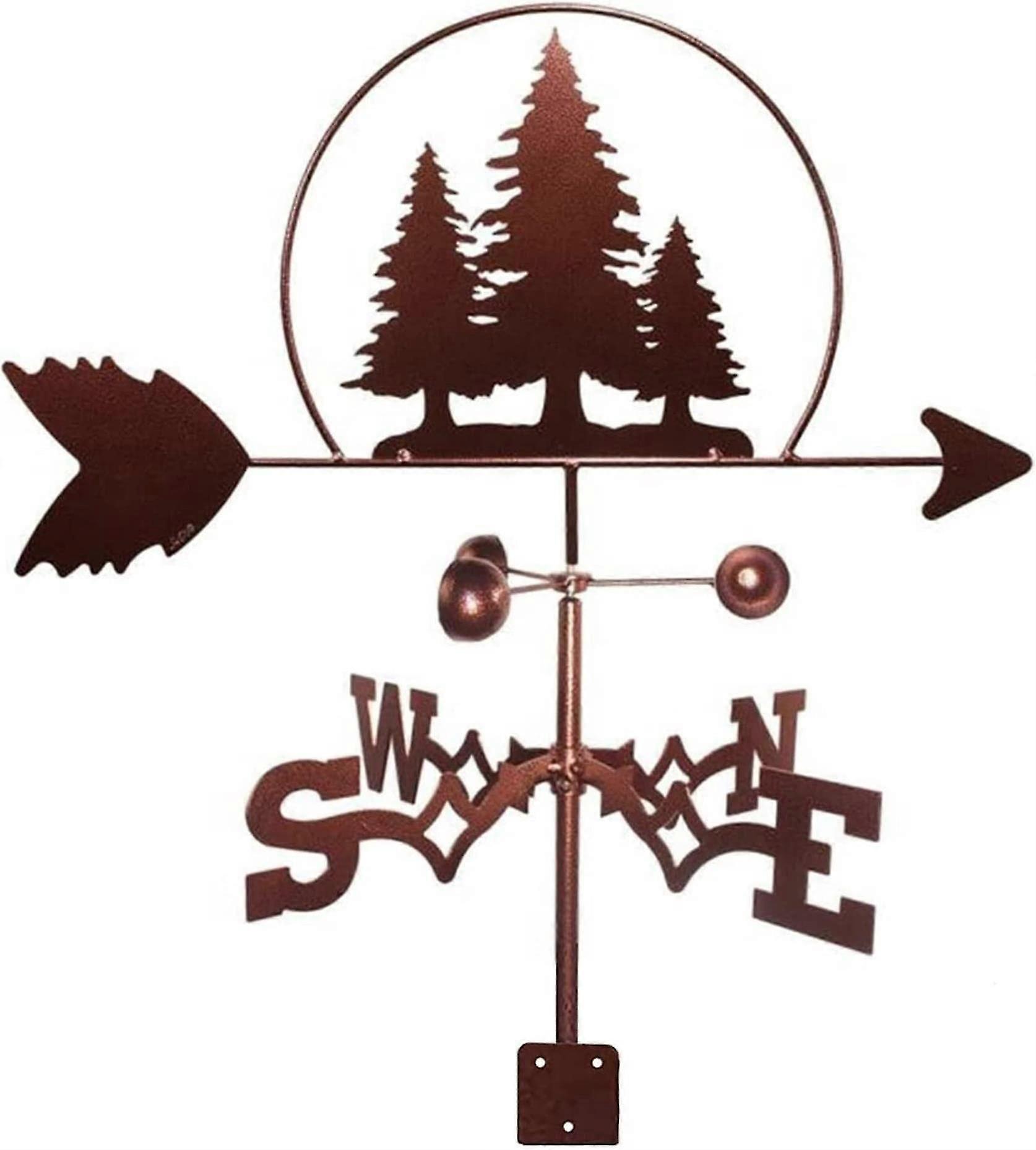 Metal Weather Vane Wind Indicator in Retro Style with Durable Swallows Design