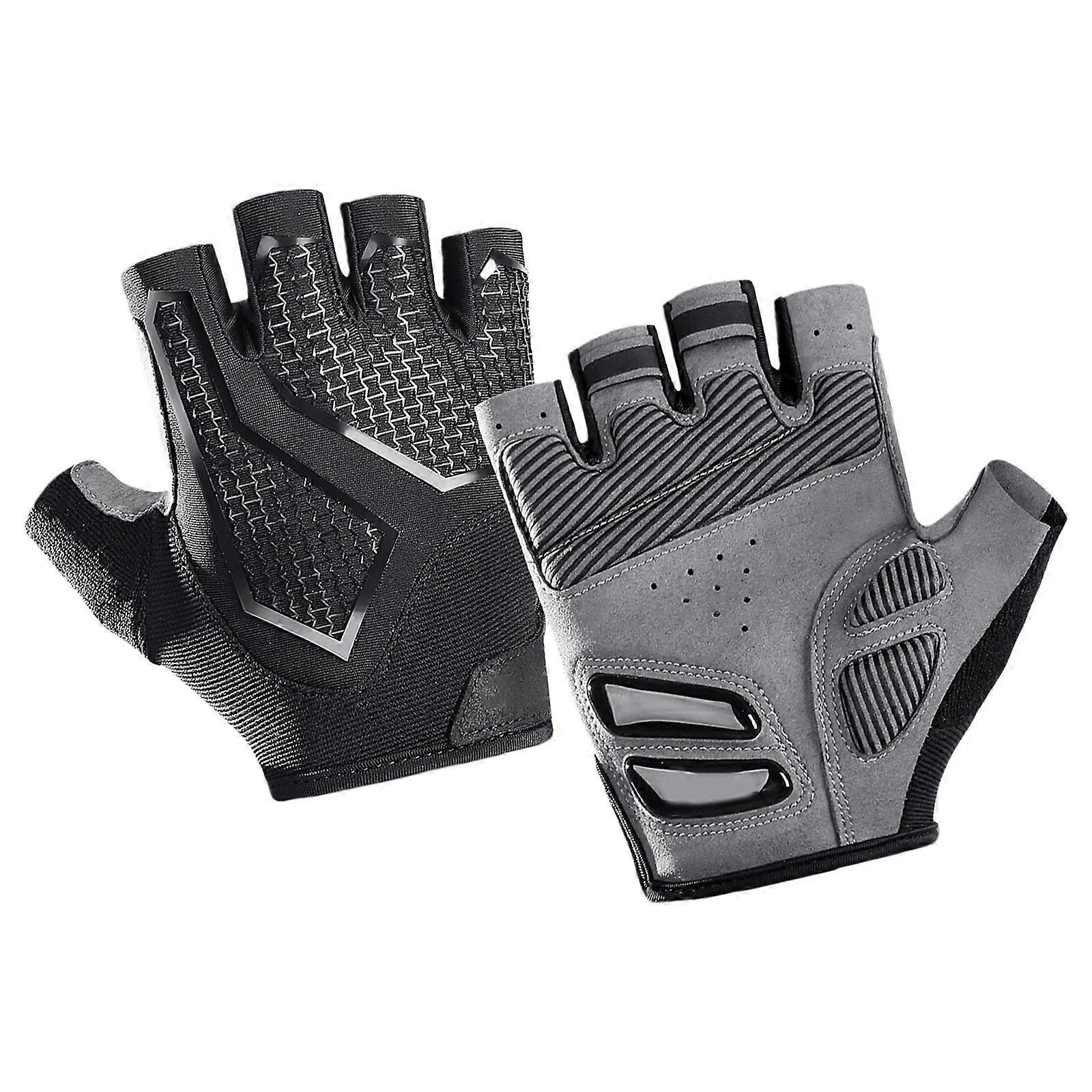 Light weight Half Finger Cycling Gloves Sweat Absorbing Thumb Secure Handle Gloves for Intense Training  XL