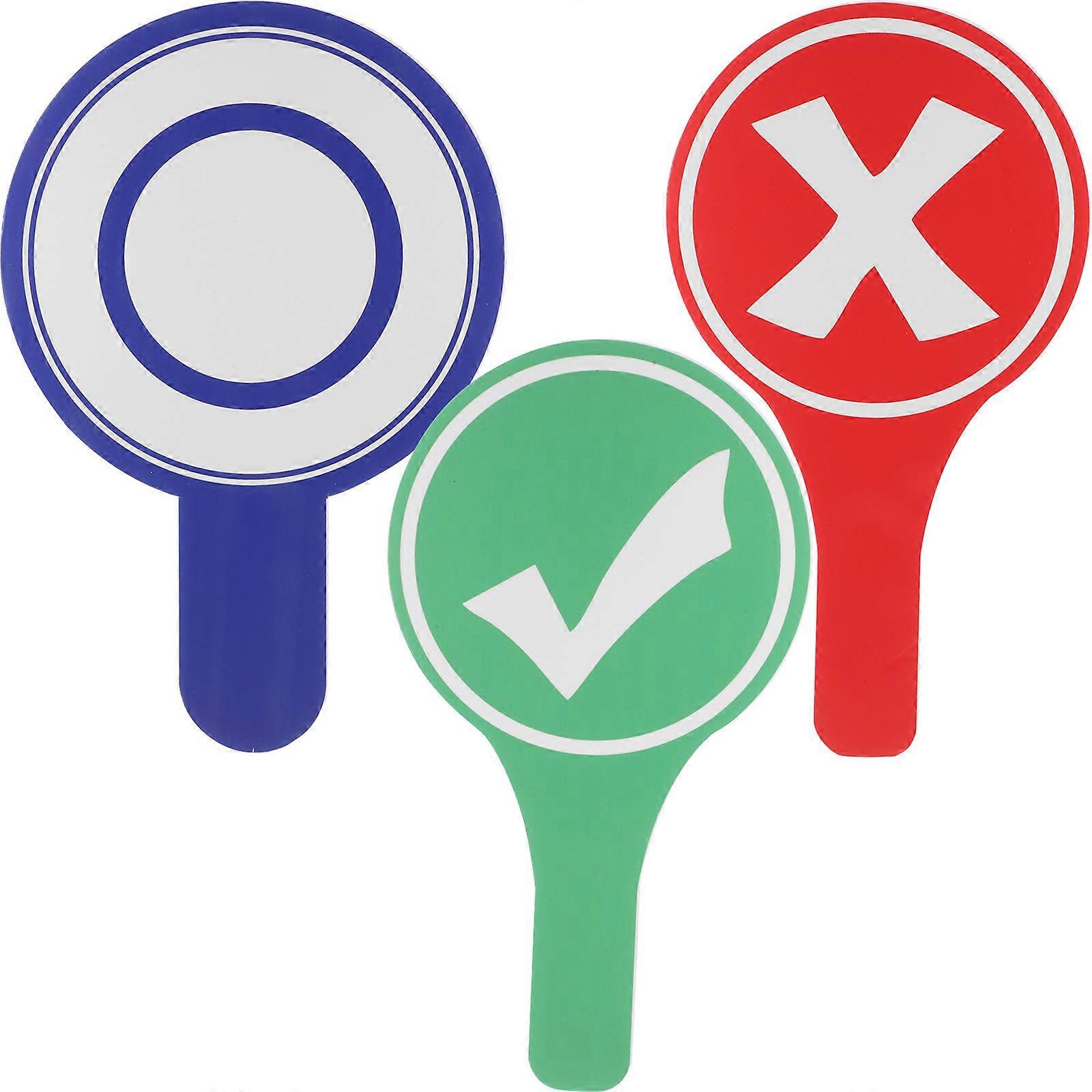 3Pcs Classroom Voting Paddles for Bidding Use Lightweight Foam Board Material