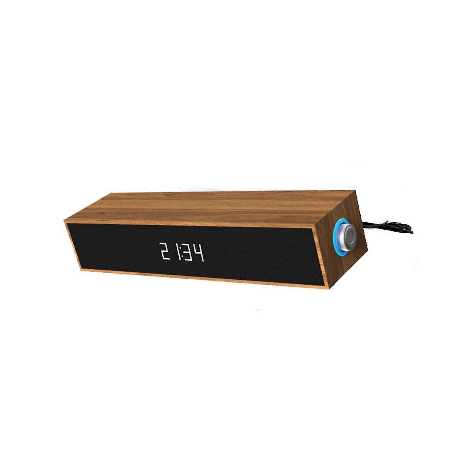 Tall Loyalty Oaken Lecturer Highlighting Subwoofer Low And LED Time Display For Continuous Radio Connection Multicolor