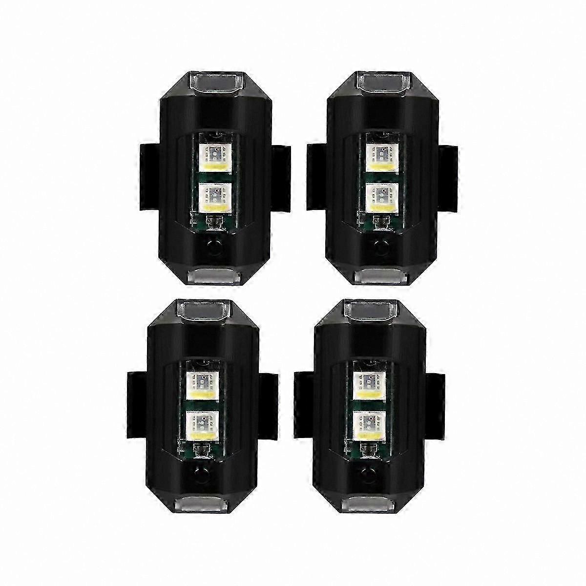 4-Pack USB Rechargeable LED Strobe Lights for Night Visibility