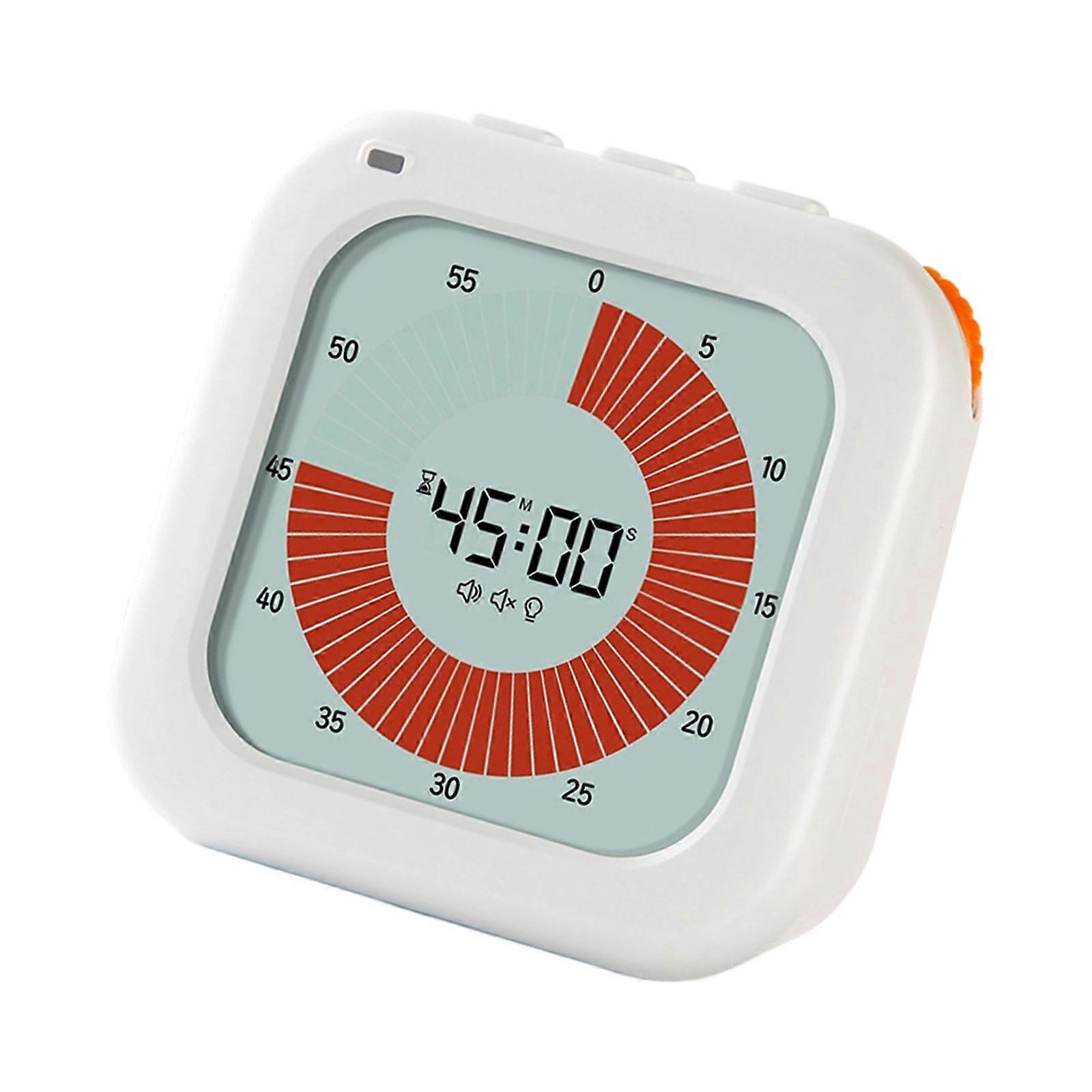 Multipurpose Quiet Study Timers With Visual Progress Rings For Times Management In Schools Kitchens Gym Offices  White