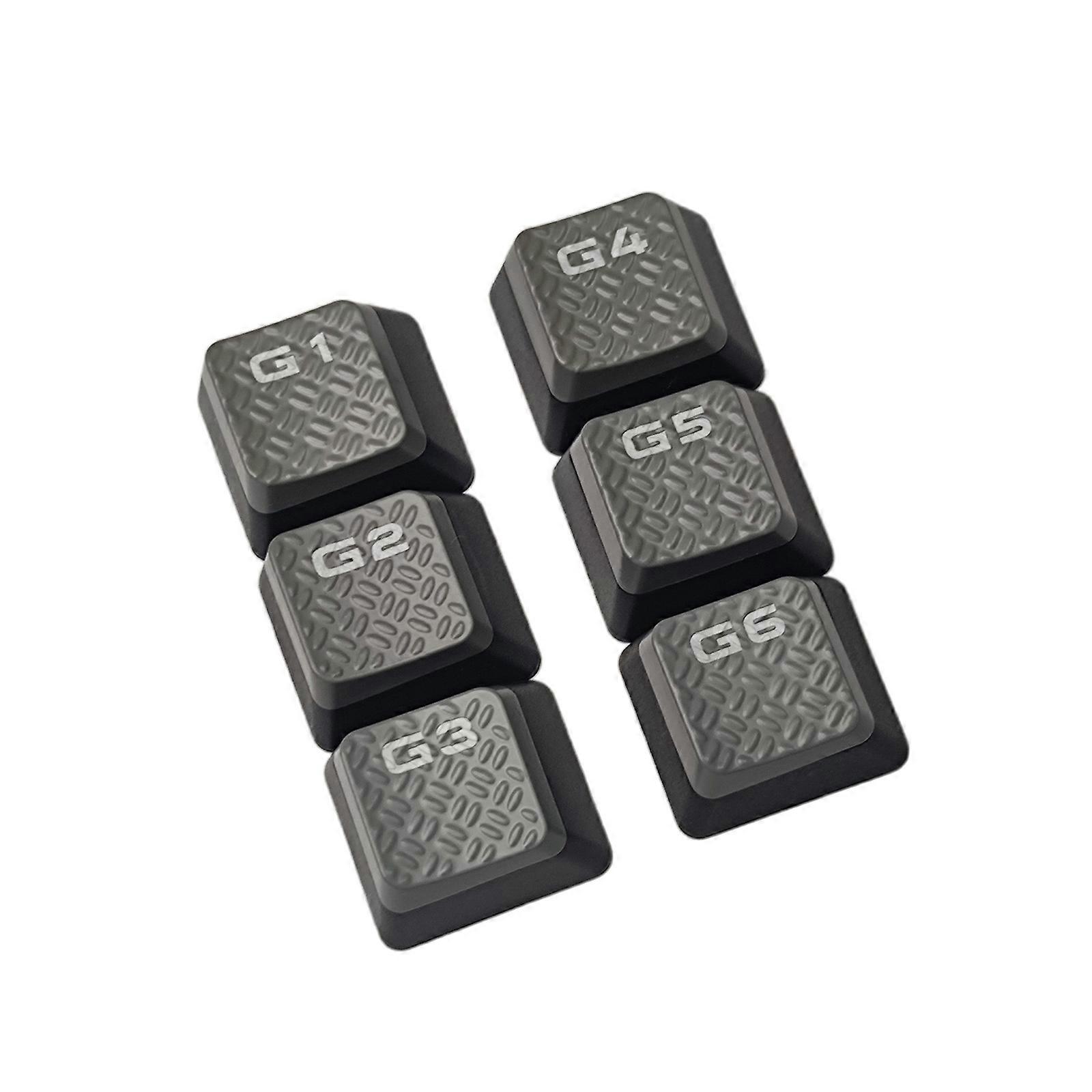6PCS G1/2/3/4/5/6 Non slip Keycap ABS Backlit Non Slip Texture Key Caps for STRAFE K95 Gaming Keyboards Multicolor