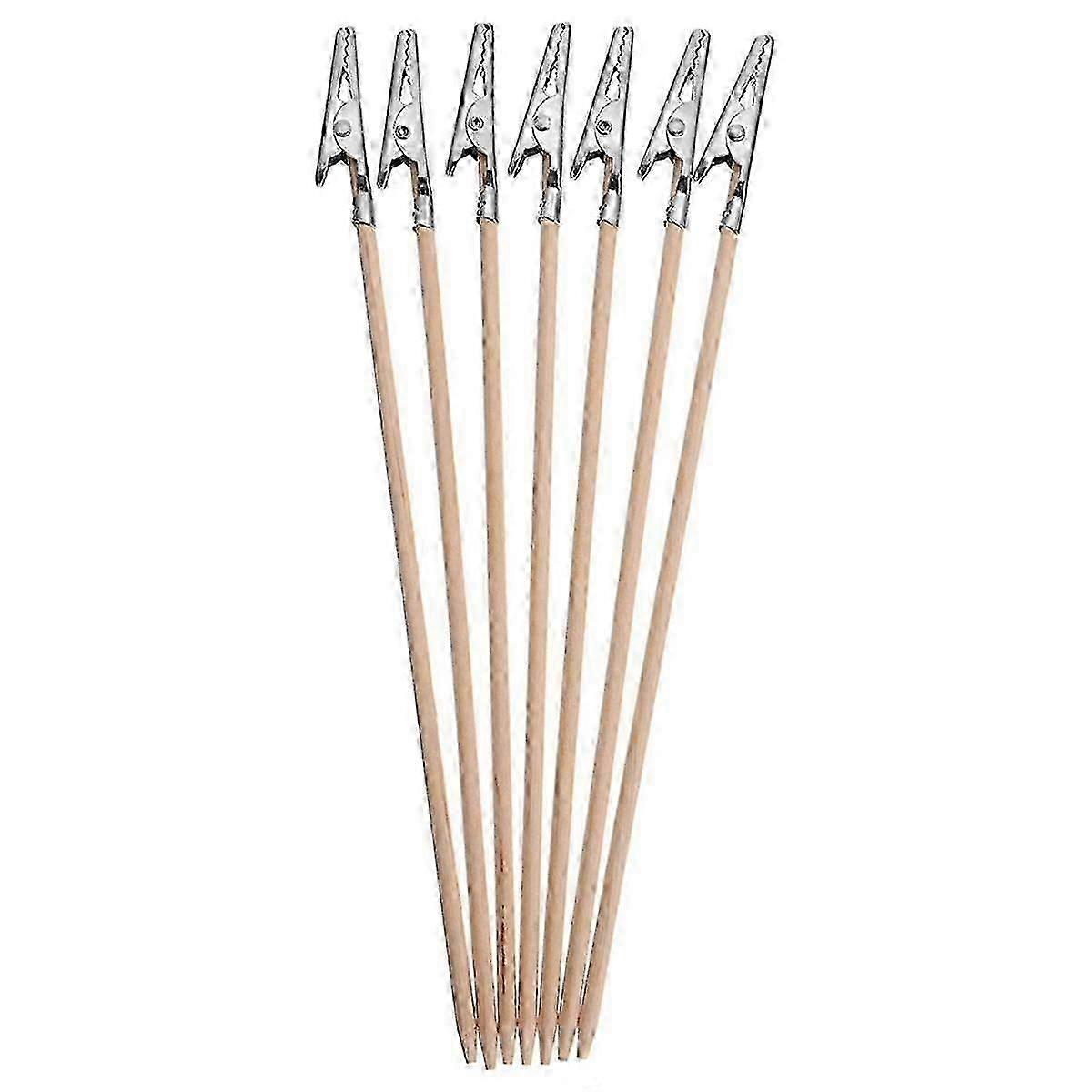 100 τεμάχια μπαμπού αλιγάτορα σφιγκτήρα κλιπ ραβδί long-tailed αλιγάτορα κλιπ κάτοχος φωτογραφιών περίπτερο κλιπ σημειώσεων