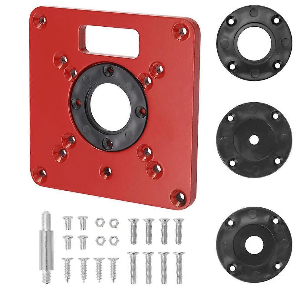Multifunctional Router Table Insert Plate for Woodworking - with 4 Cover Plates, for Table Saws and Wood Plate Machines