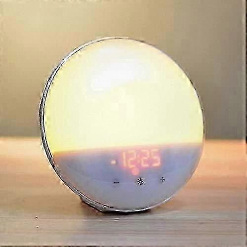 Sunrise Sunset Simulation Alarm Clock with Adjustable Brightness, Bedside Lamp, 20 Light Levels