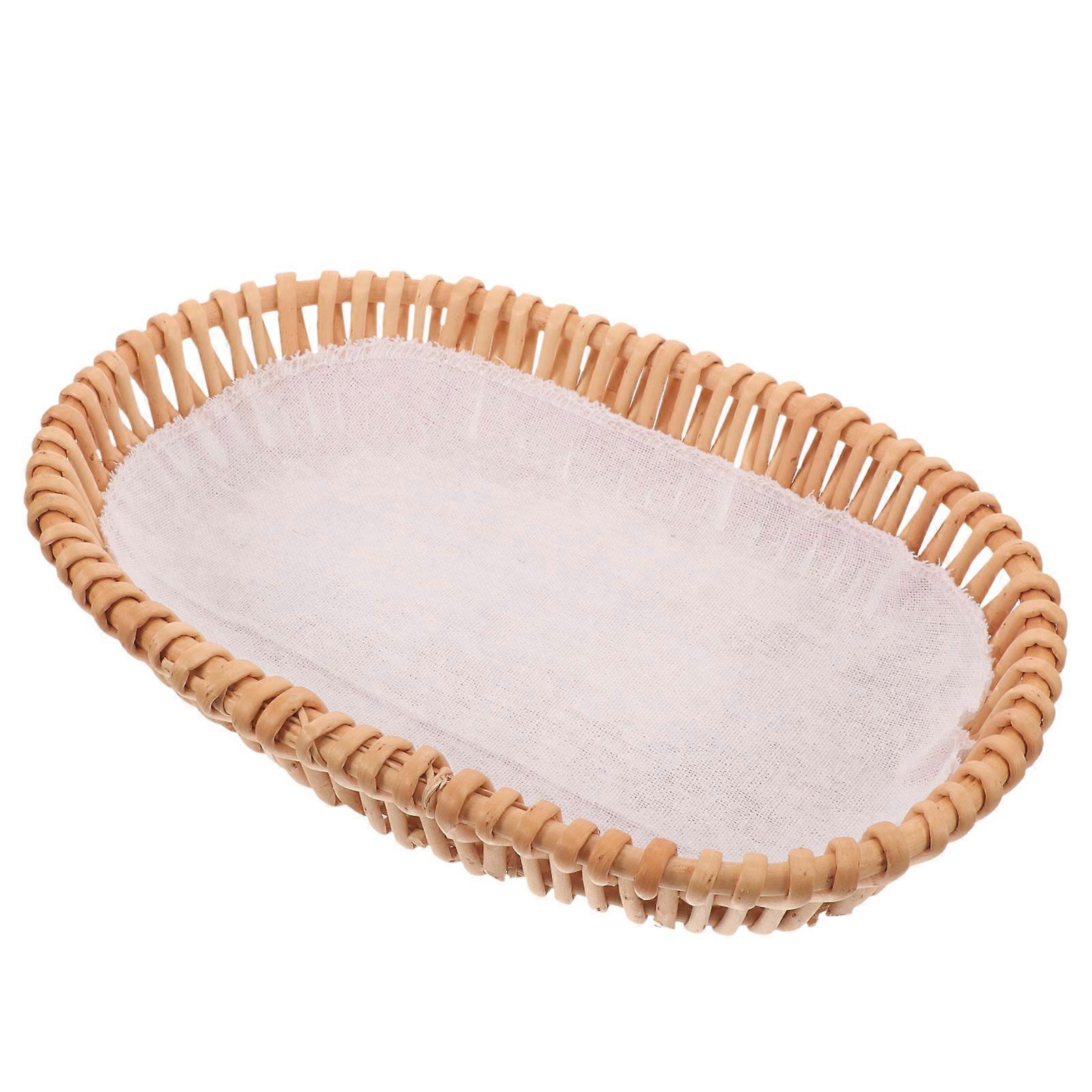 Rattan-Brotkorb gewebter Tischkorb Gemüse-Servierkorb Restaurantkorb