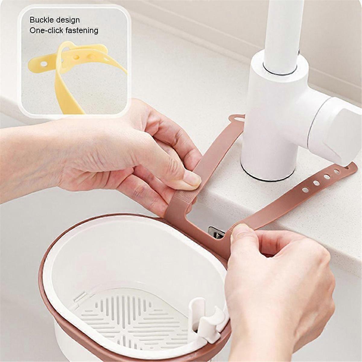 Sink Hanging Strainer Basket Openable Bottom Cover Detachable, Multifunctional Drain Garbage Filter