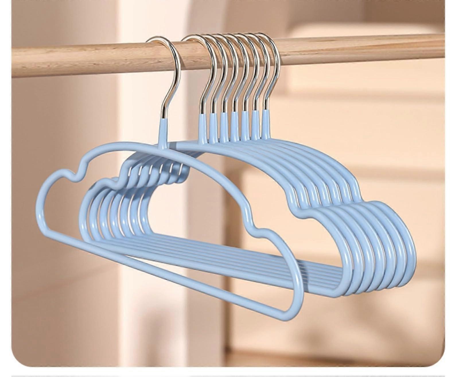 Clothes Hanger and Drying Rack for Small Laundry, SpaceSaving Dip Molded Design, Blue