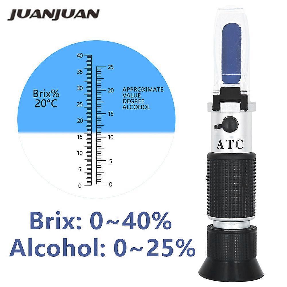 Refractometer All kinds Brix Alcohol Salinity Handheld Refractometer Wine Beer Sugar Fruit Vegetables Juice with ATC
