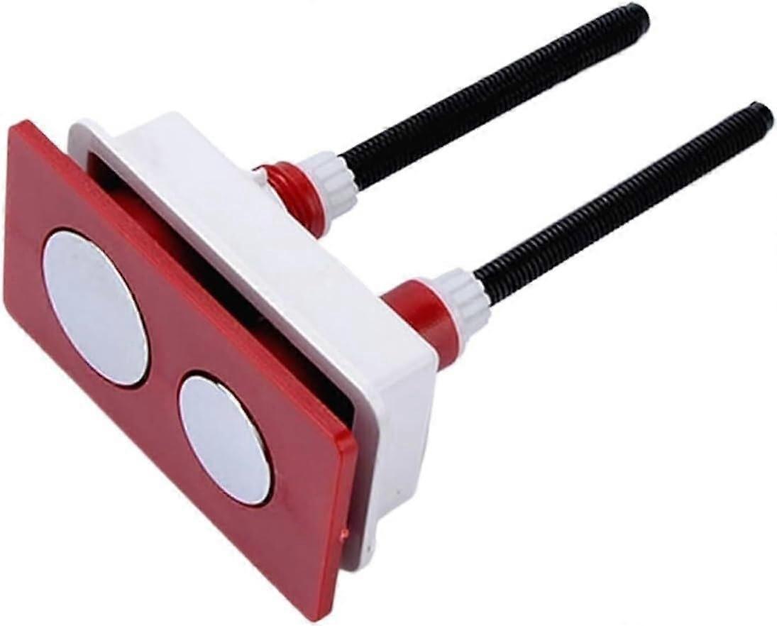 Toilet Flush Tank Button 85x46mm Rectangular Red Dual Push Fit for Bathroom Cistern  Accessories