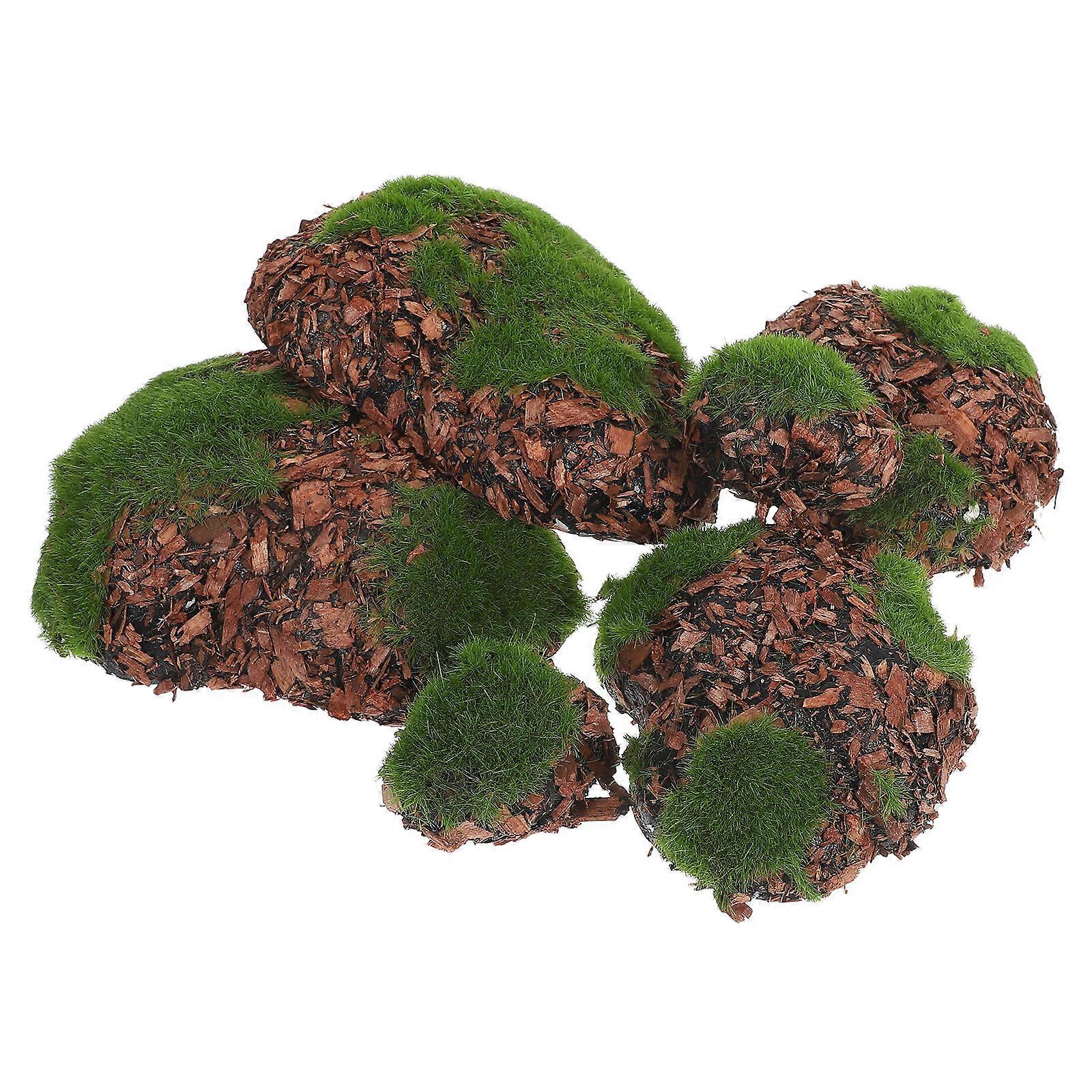 Lifelike Artificial Moss For Indoor Decor Multi 6Pcs