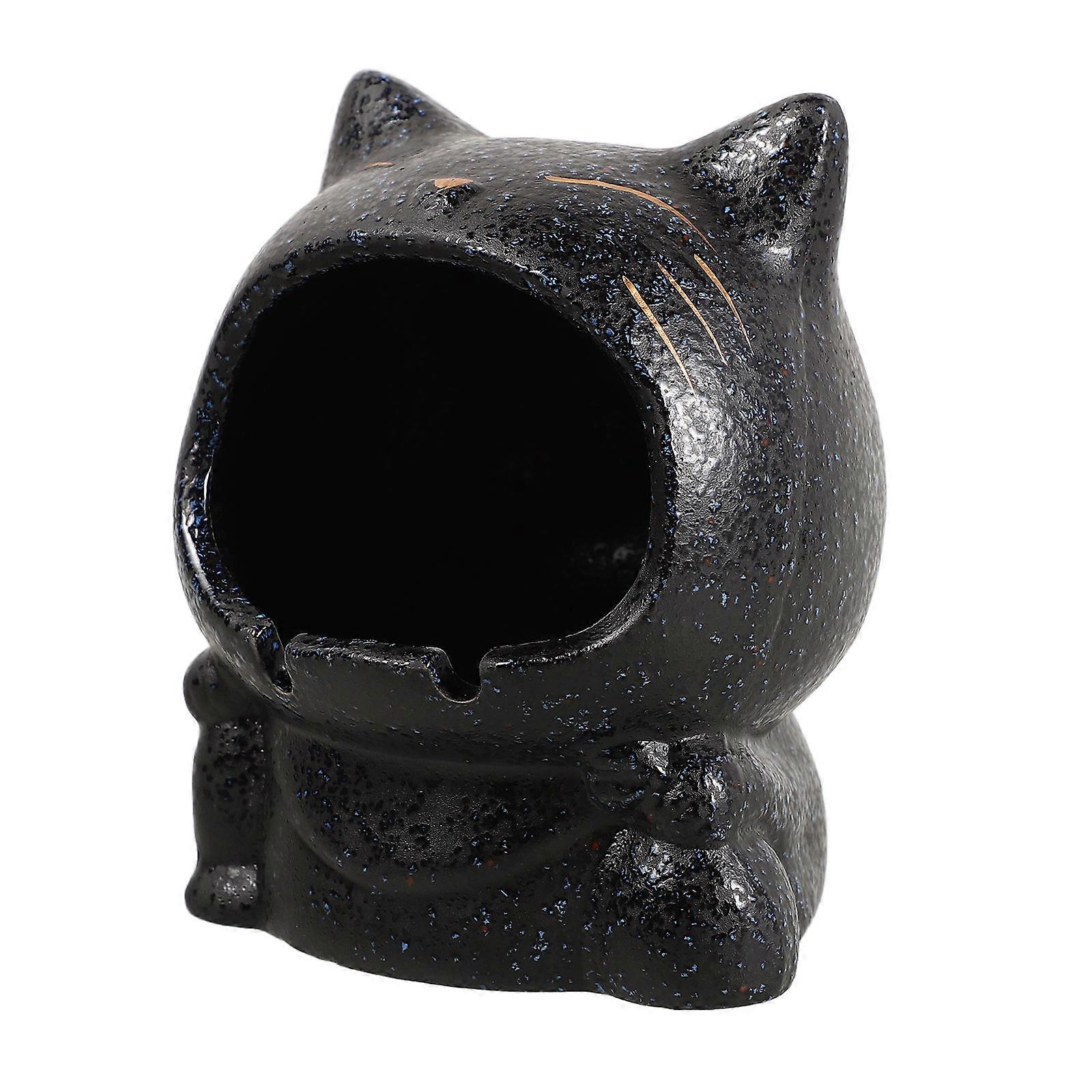 Creative Ceramic Ashtray for Smoking with Cute Cat Shape for Home Use