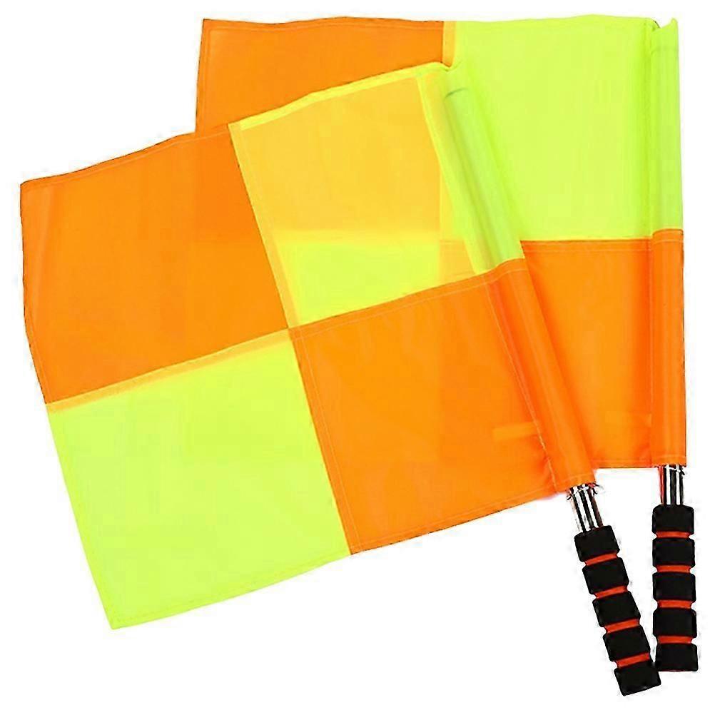 2pcs Multi-Function Soccer Referee Flags with Sturdy Handles