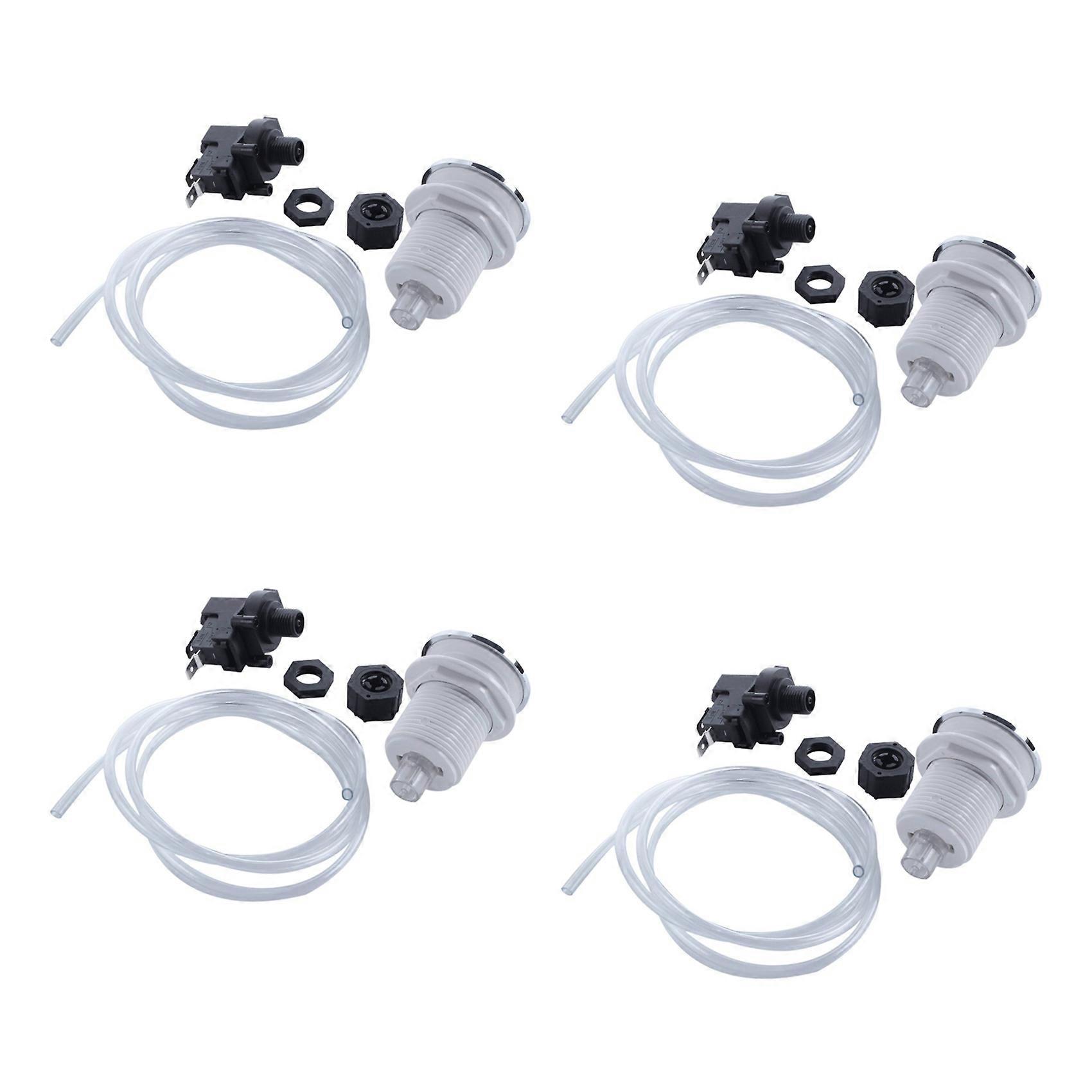 4X 16A on Off Push Button Switch Jetted Whirlpool Jet for Bath Tub Spa Garbage