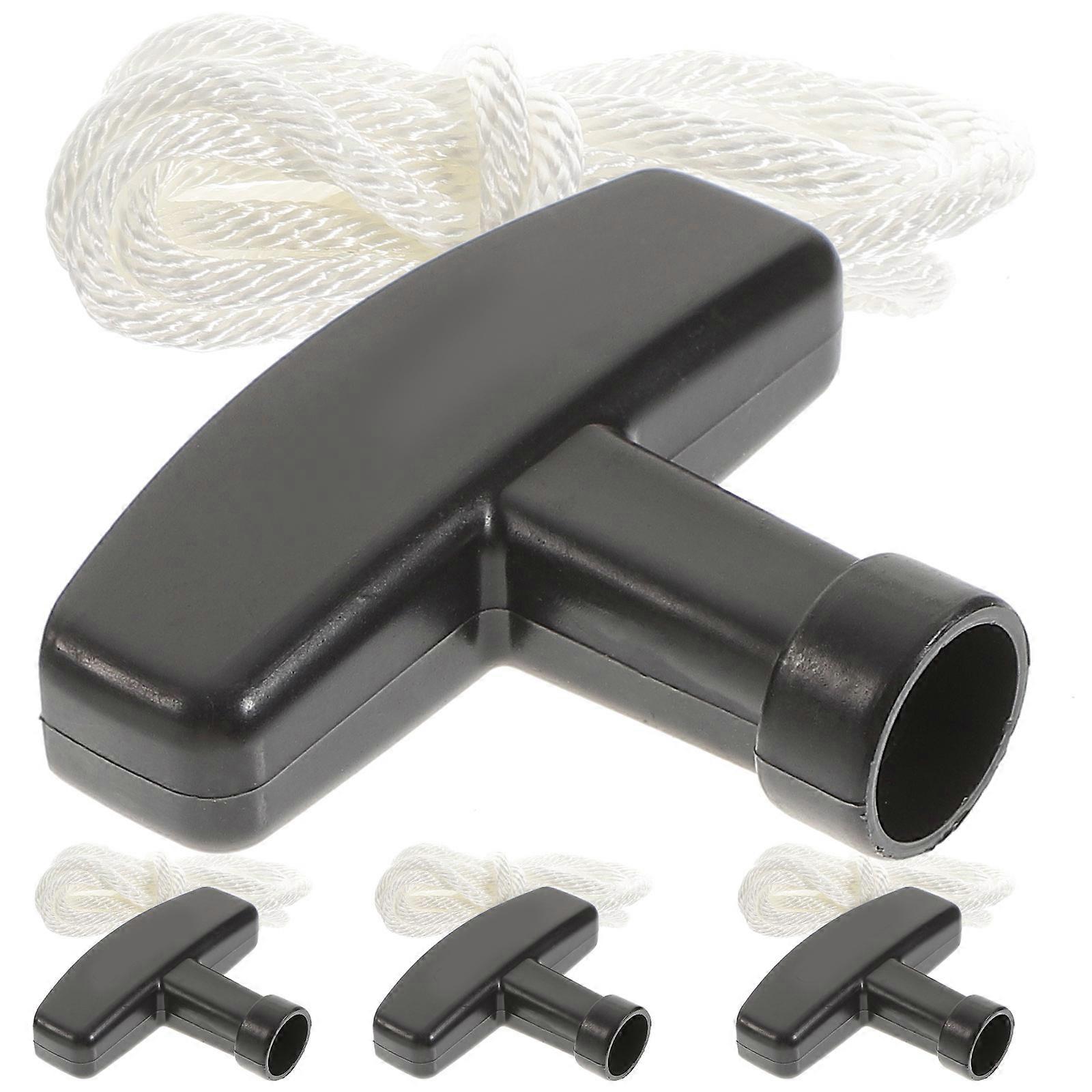 4 Sets Starter Rope Pull Cord Pull Starter Recoil With Handle Grip For Lawnmower