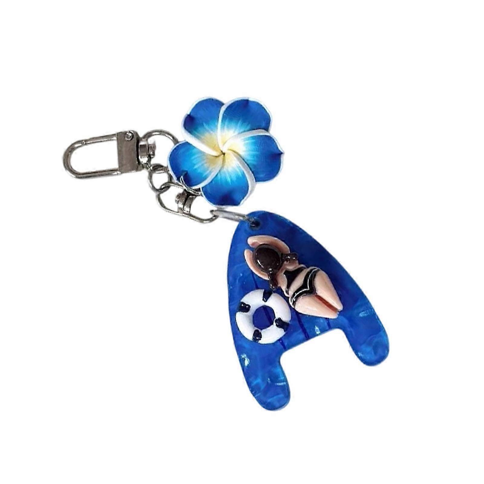 Modern Effect Keychain Lightweight Acrylic Swimming Pool Style Decoration For Bags Everyday Use Multicolor