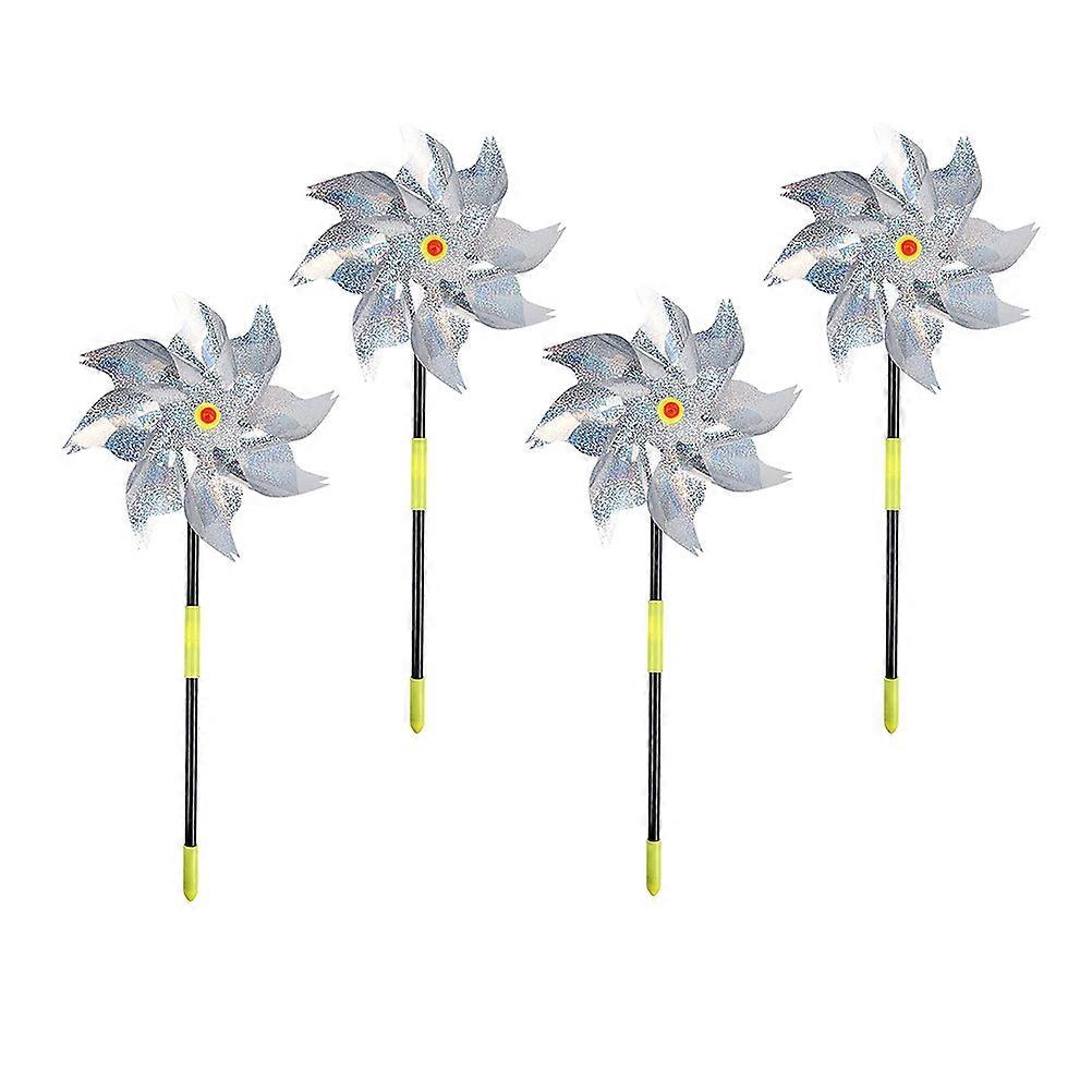Outdoor Garden Bird Windmill for Yard Use 4Pcs Reflective Design