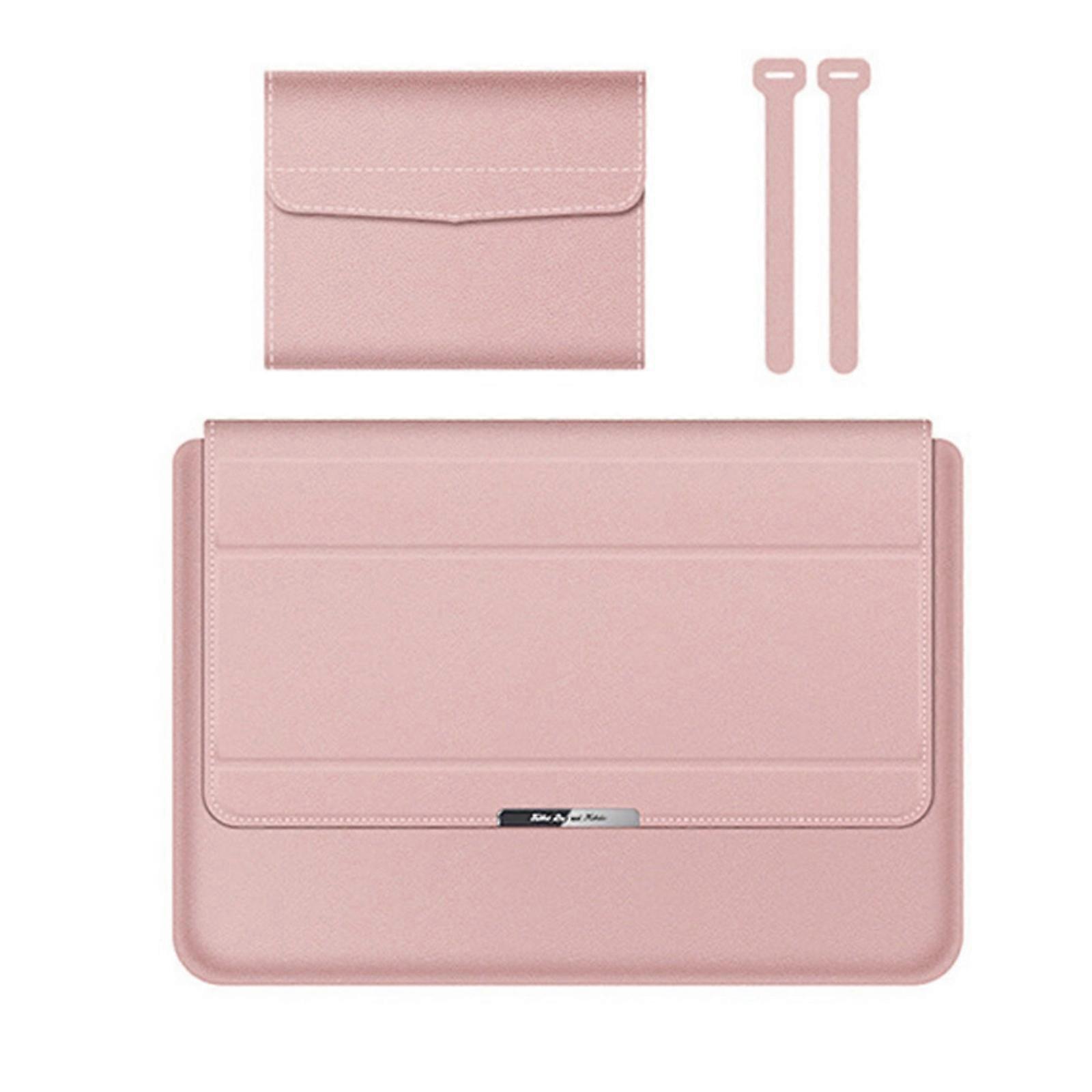 Portable PU Leather Laptop Case With Hand Rest Design And Stand Function For 13 14 15 16inch Computers  rose gold 15 to 16 inches