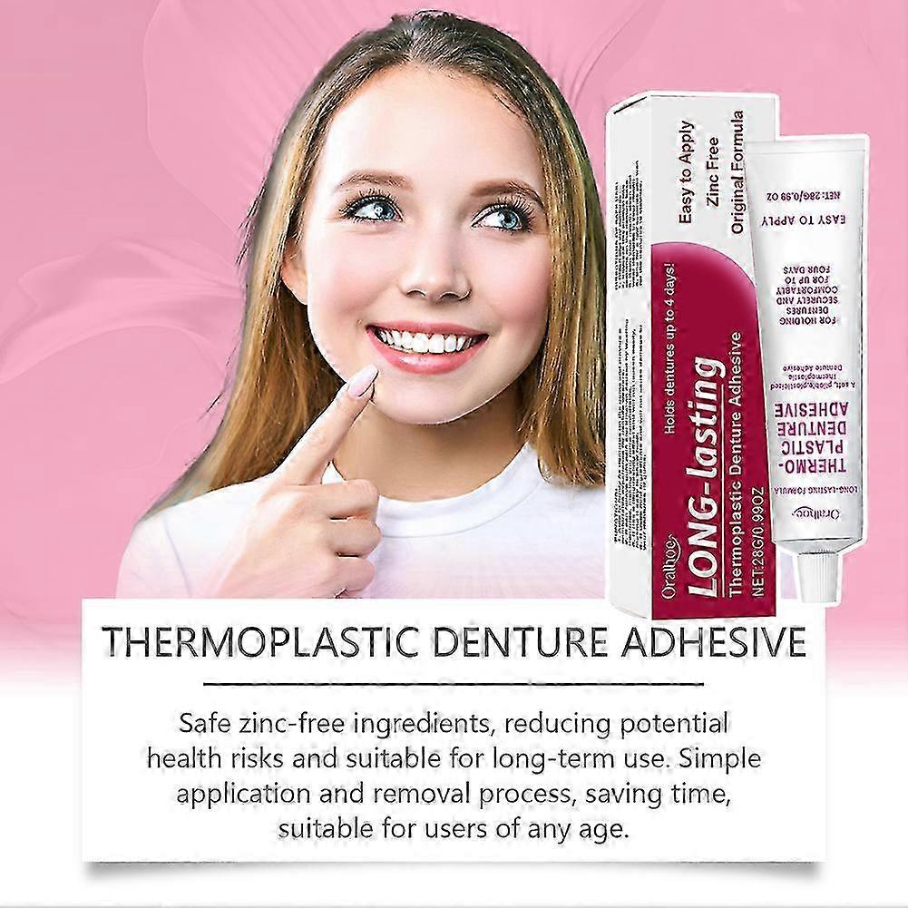 クッショングリップ熱可塑性義歯接着剤 - 義歯を再構築し、固定し、緩め、部分的な義歯