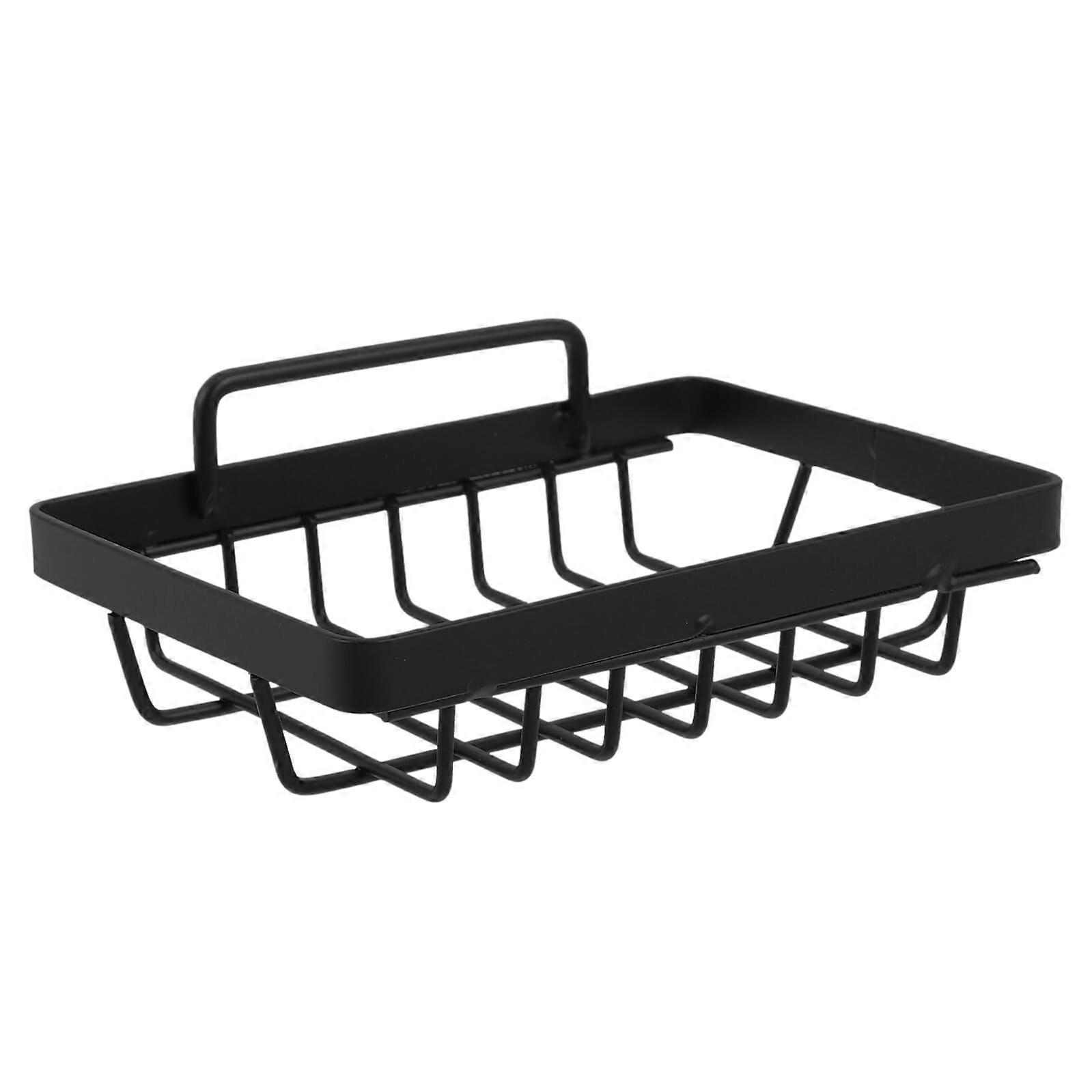 Wall Mounted Self Draining Soap Dish No Drill Adhesive Corner Holder for Bathroom and Kitchen