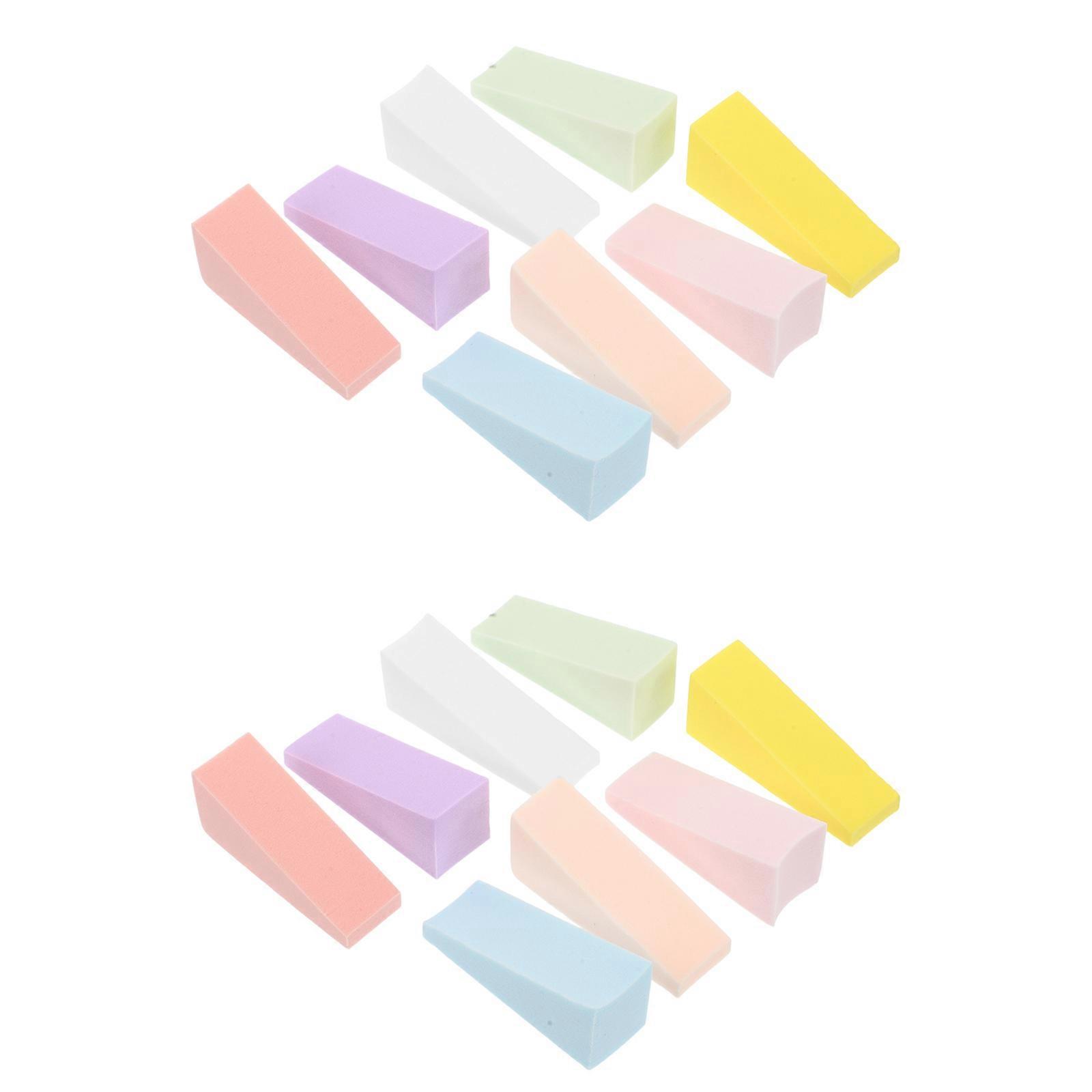 40pcs Soft Reusable Multi Sided Non Stick Foam Nail Art Sponges Blocks for Gel Polish Blush Gradient Replacement