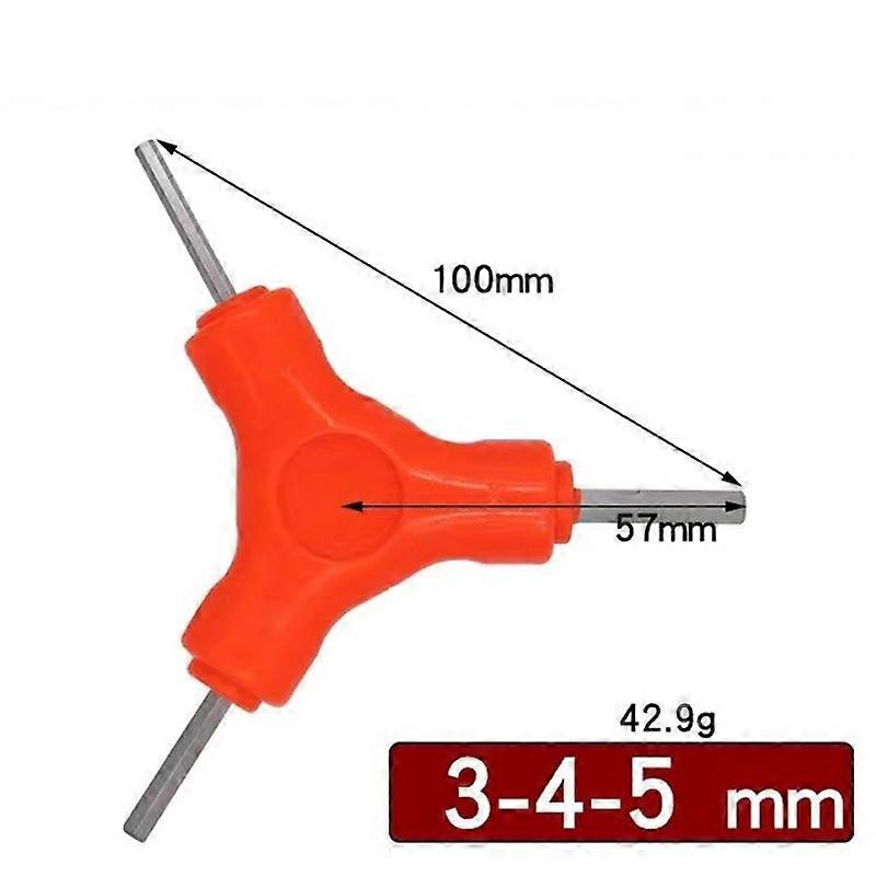 3 ב 1 Trigeminal Hex מפתח מפתח 2.5/3/4/5/6/8mm מפתח ברגים פחמן פלדה כלי יד כלי תחזוקת אופניים