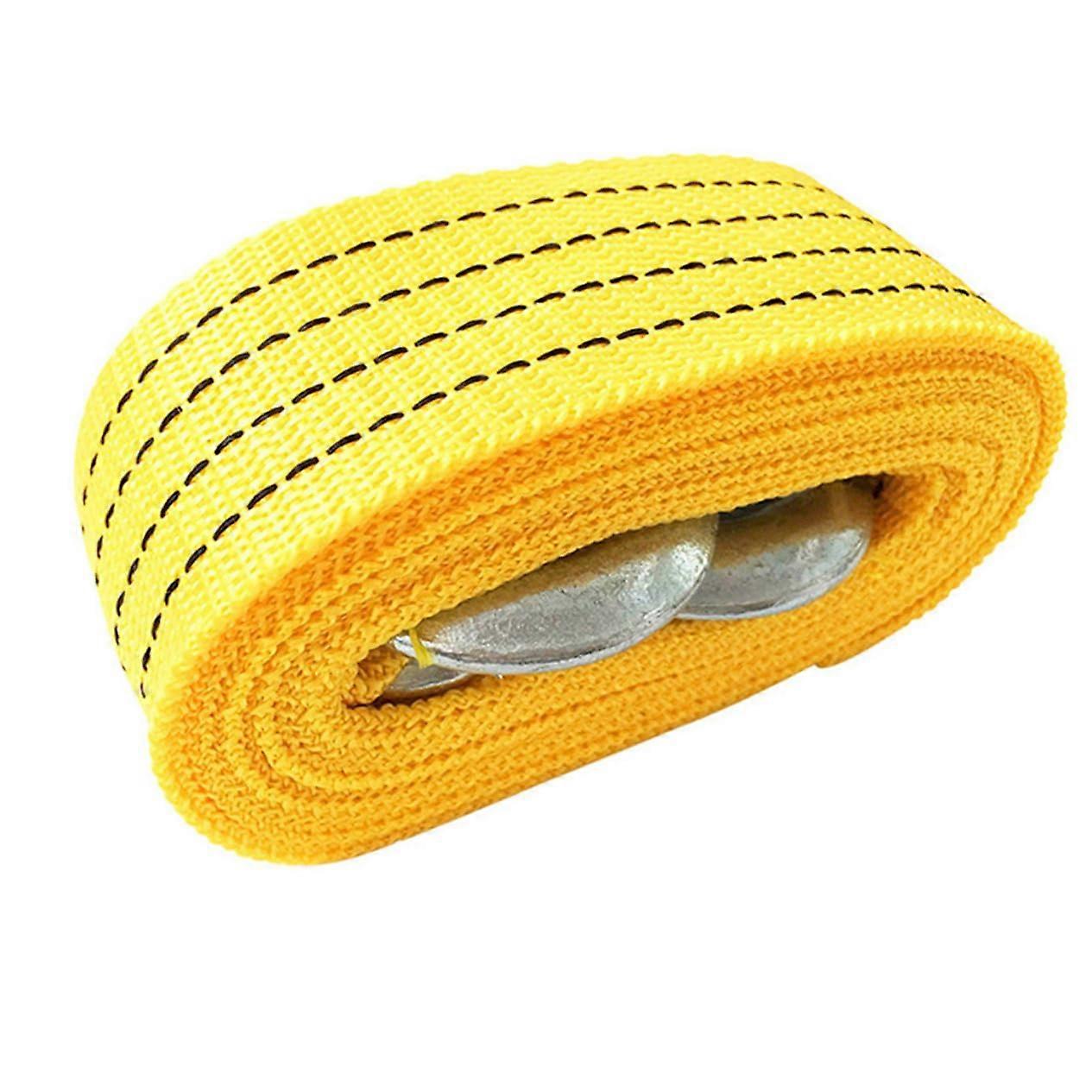 Heavy Duty Nylon Car Winch Rope with Secure Forged Iron Hooks for Vehicle Recovery