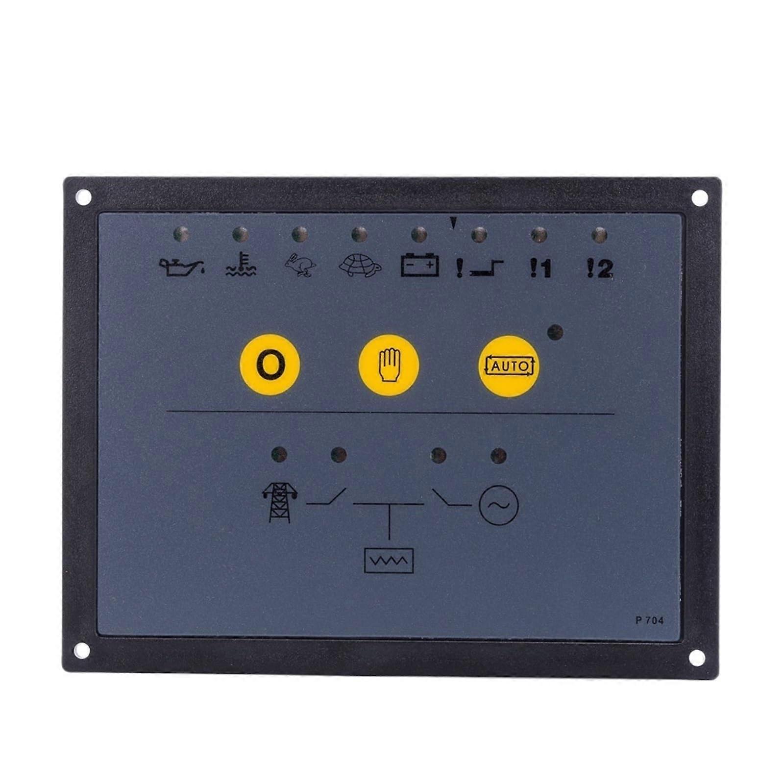 Genset Controller 704 Generator Control Panel for Easy Engine Monitoring and Quick Setup Black