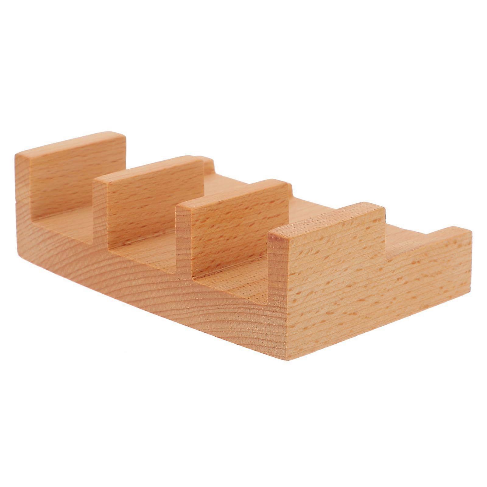 Sushi Roll Holder Wooden Japanese Stand with Slots for Hand Roll Display Restaurant and Home