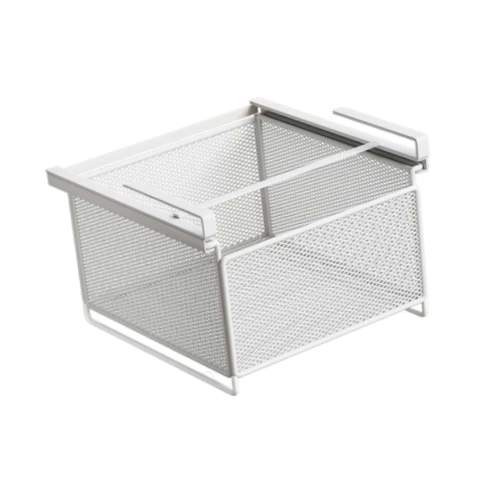 Under Shelf Basket Cabinet Organizer with Space Saving PullOut Wire Rack for Kitchen Bathroom
