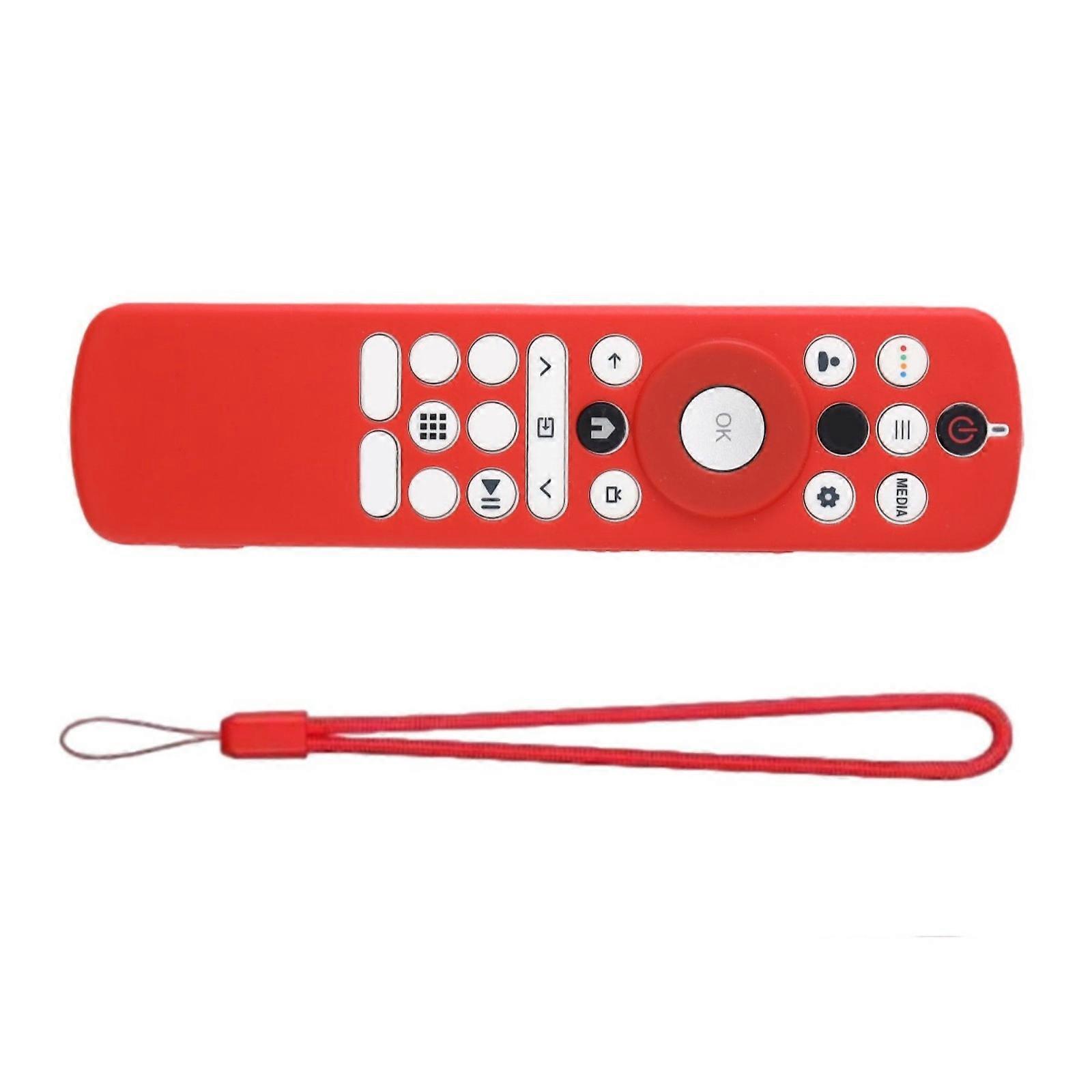 Precise Fit Silicone Cover Protector For HTRU33G Remote Case Full Button Access Without Removal For Easy Operation  red