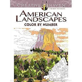 Livro de colorir Creative Haven American Landscapes Color By Number - Diego Pereira
