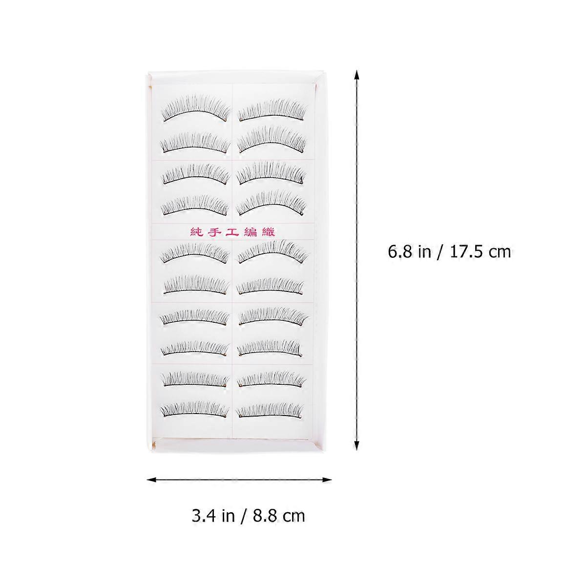 Cotton Thread False Eyelashes Handmade Eyelashes for Daily Use 60Pairs