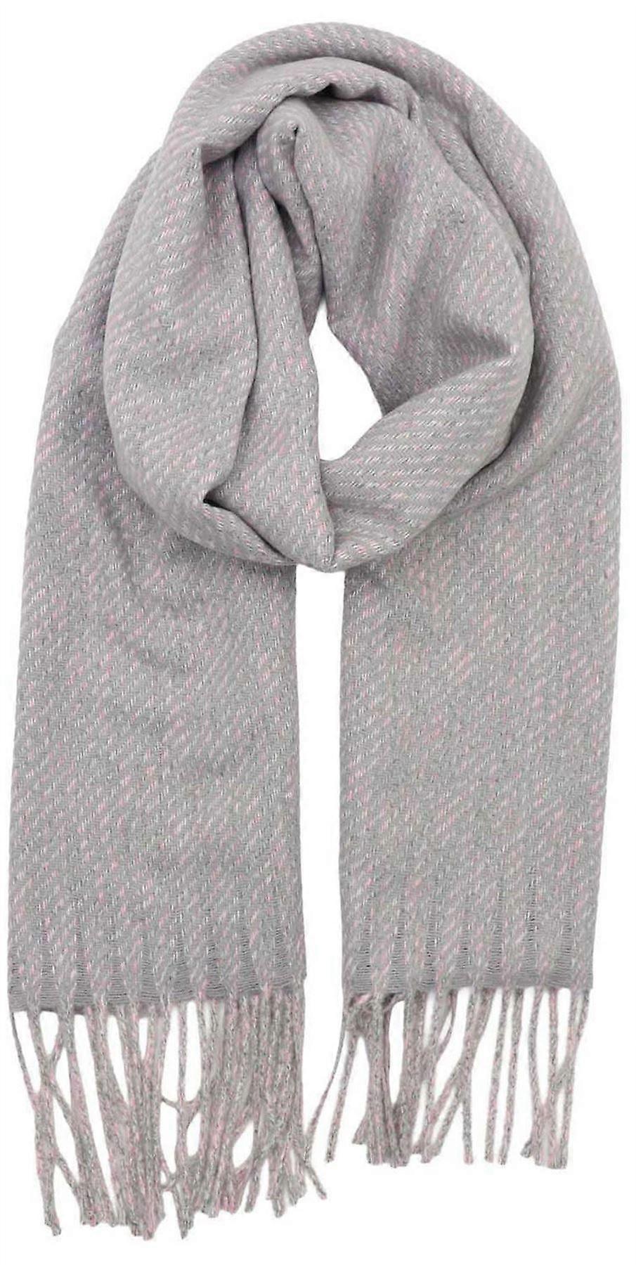 Zelly Fleck Winter Weight Scarf - Light Grey