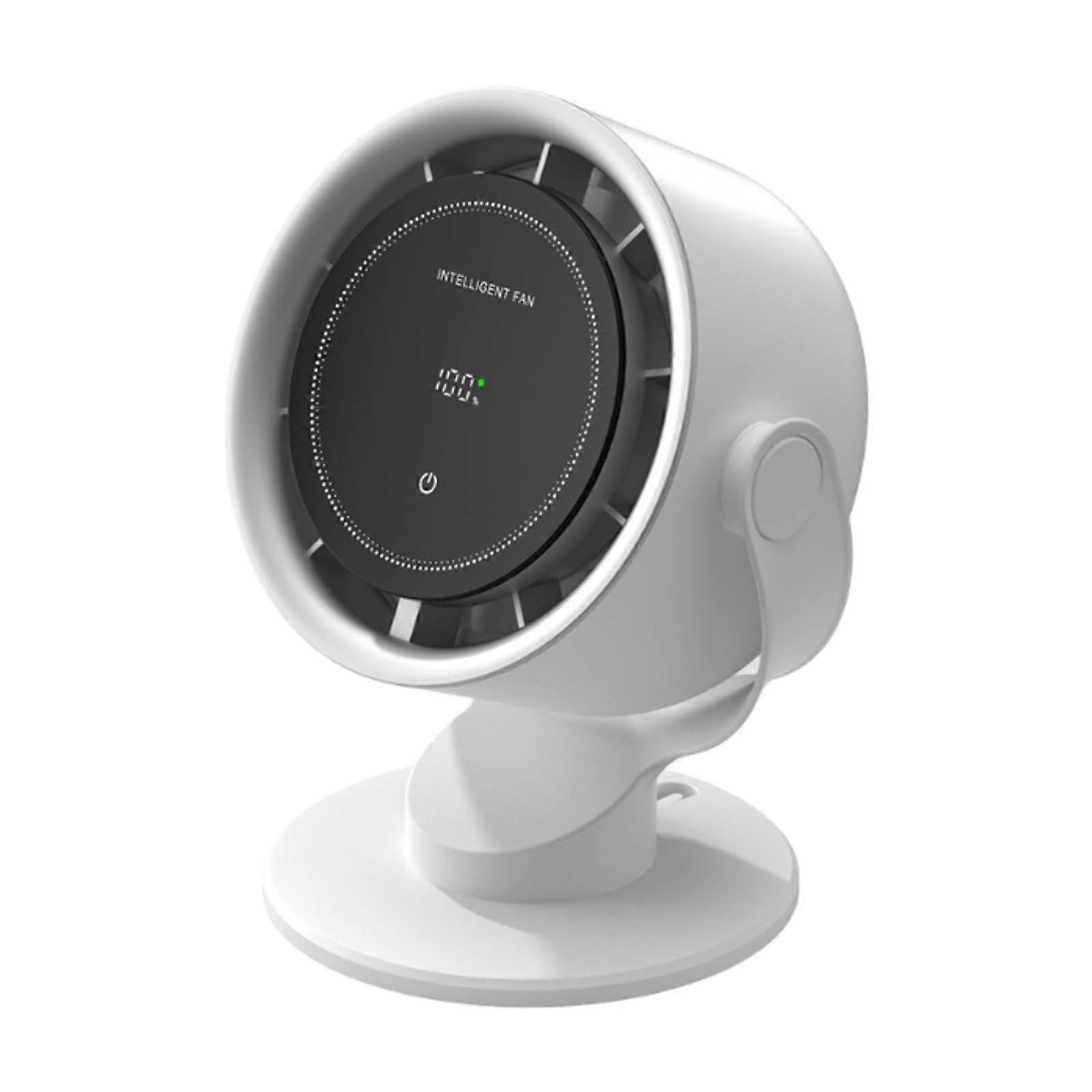 Bladeless Desk Fan with 100Speed Adjustable Control, USB Powered, Wall Mount Design, White