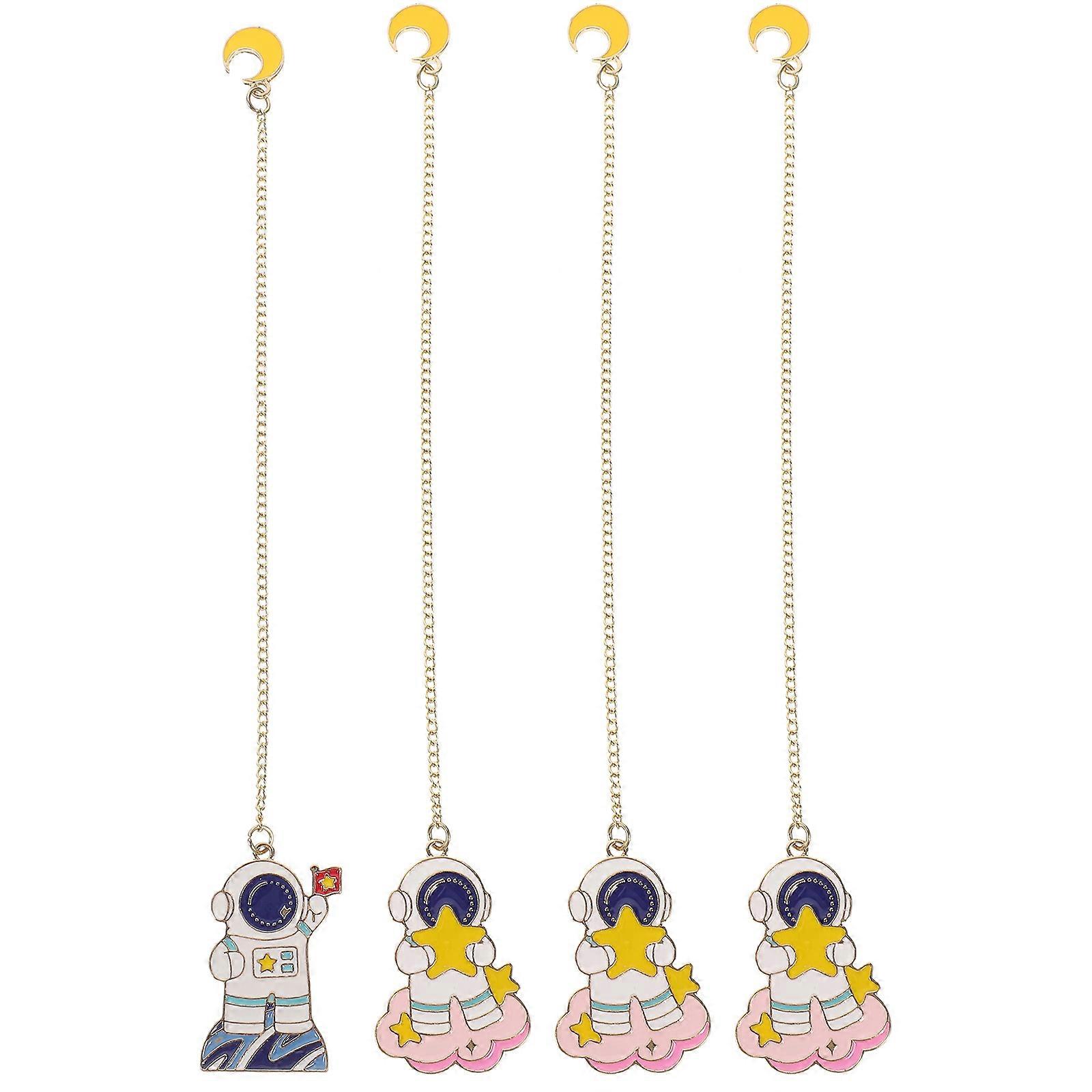 Creative Bookmark Metal Bookmark Pendant for Reading 4Pcs Decorative Set