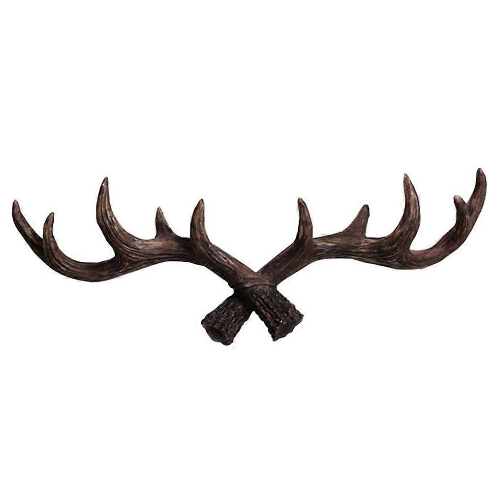 Brown Antlers Hat Hook Resin Wall Hook for Hanging