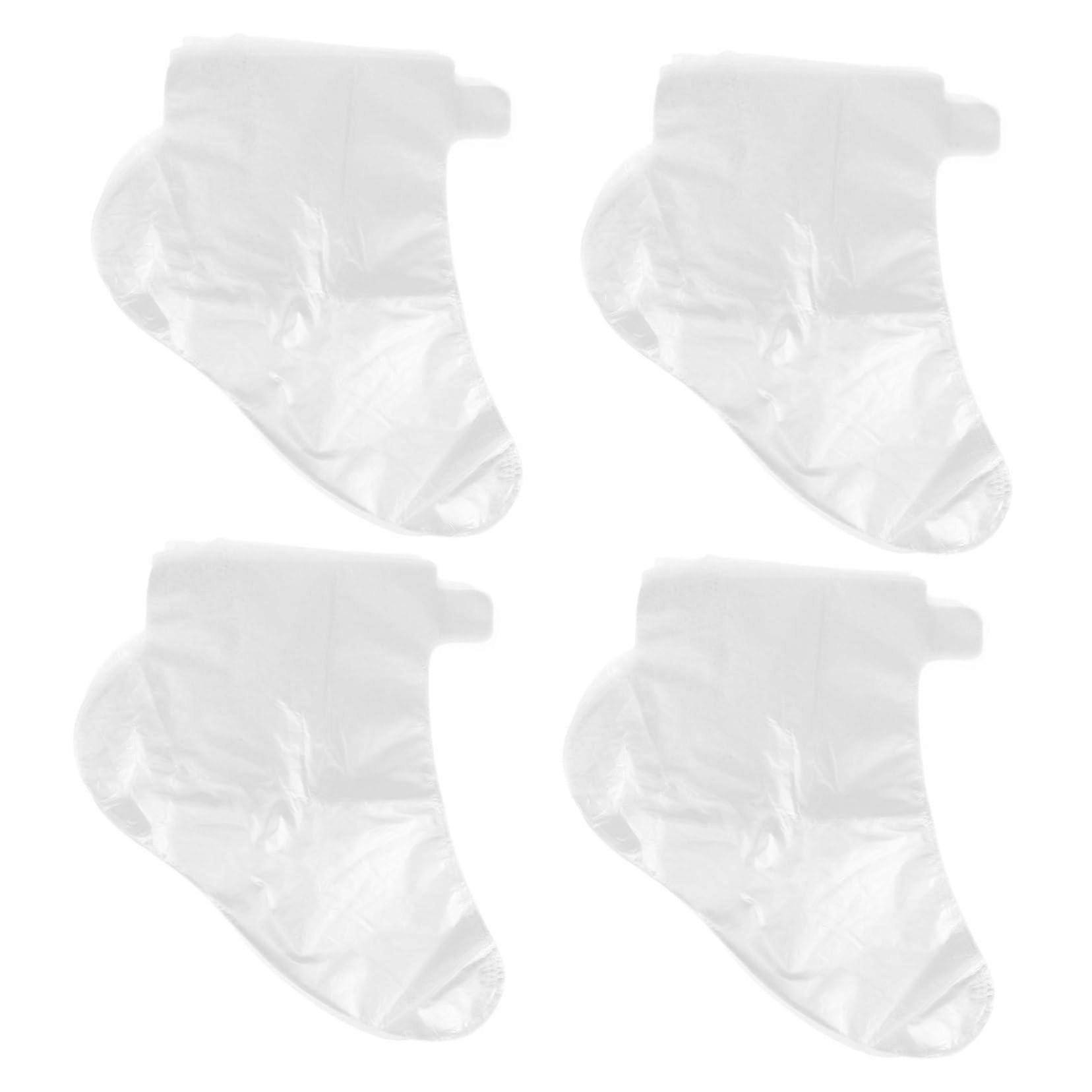Moisturizing Foot Socks 100pcs Disposable Plastic Covers with Secure Buckle for Deep Hydration