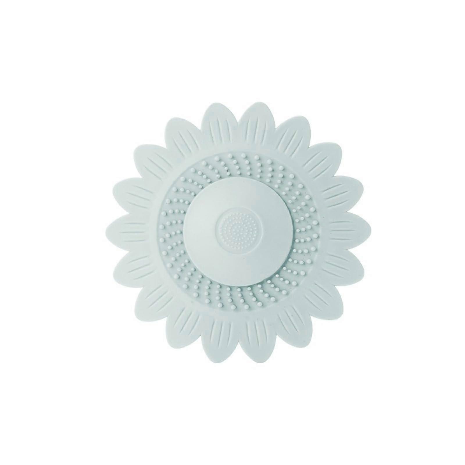 Silicone Drain Cover Sunflower Blue 2 Pack Odor Blocking Flexible Sink Strainer Mat