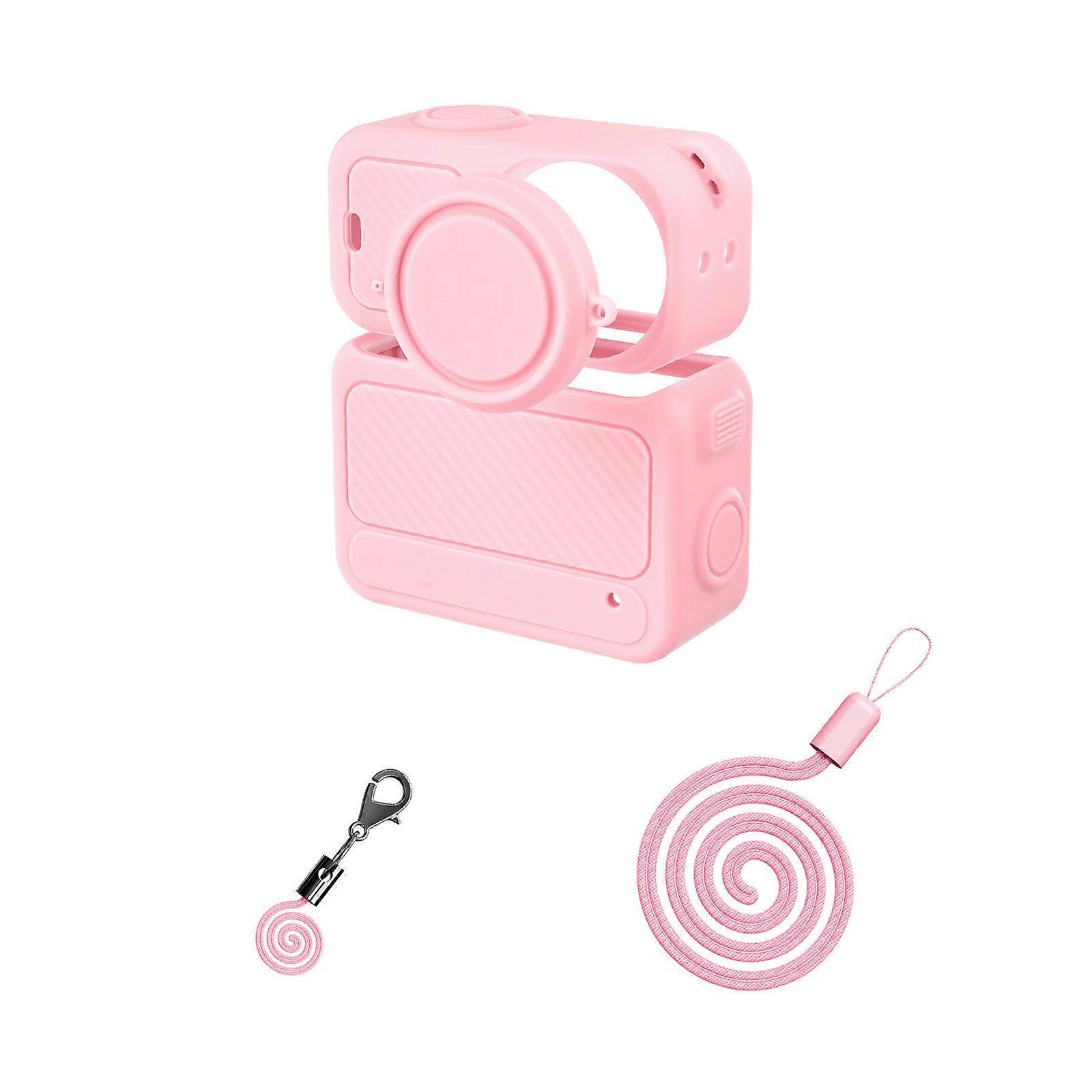 Comprehensive Elastomer Protect for Action Cameras Offering Effect Resistance and Easy Portability  Pink