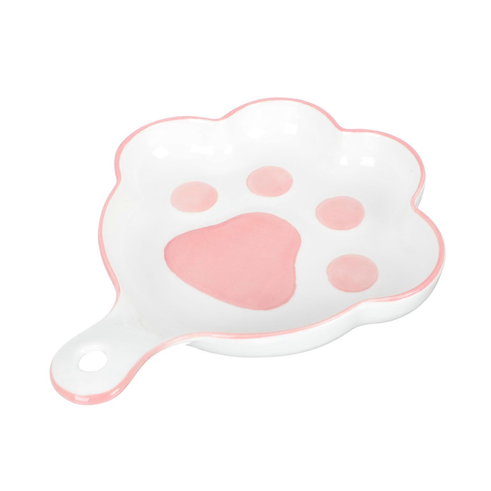 Ceramic Baking Dish with Handle Oven Safe Multipurpose Plate for Snacks Salad Pink Easy Clean